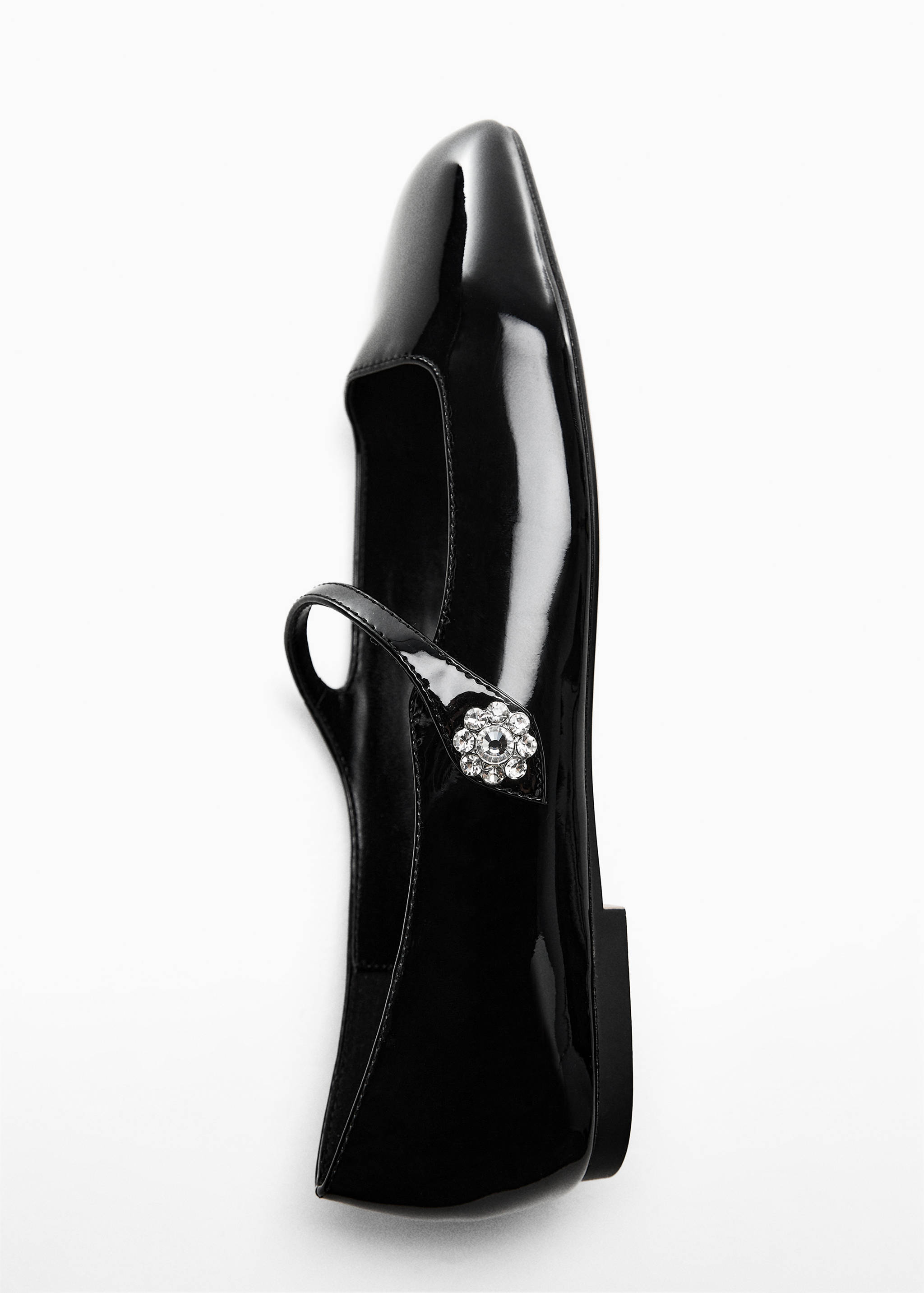 Schmucksteinbesetzte Ballerina mit Lackleder-Effekt - Detail des Artikels 5