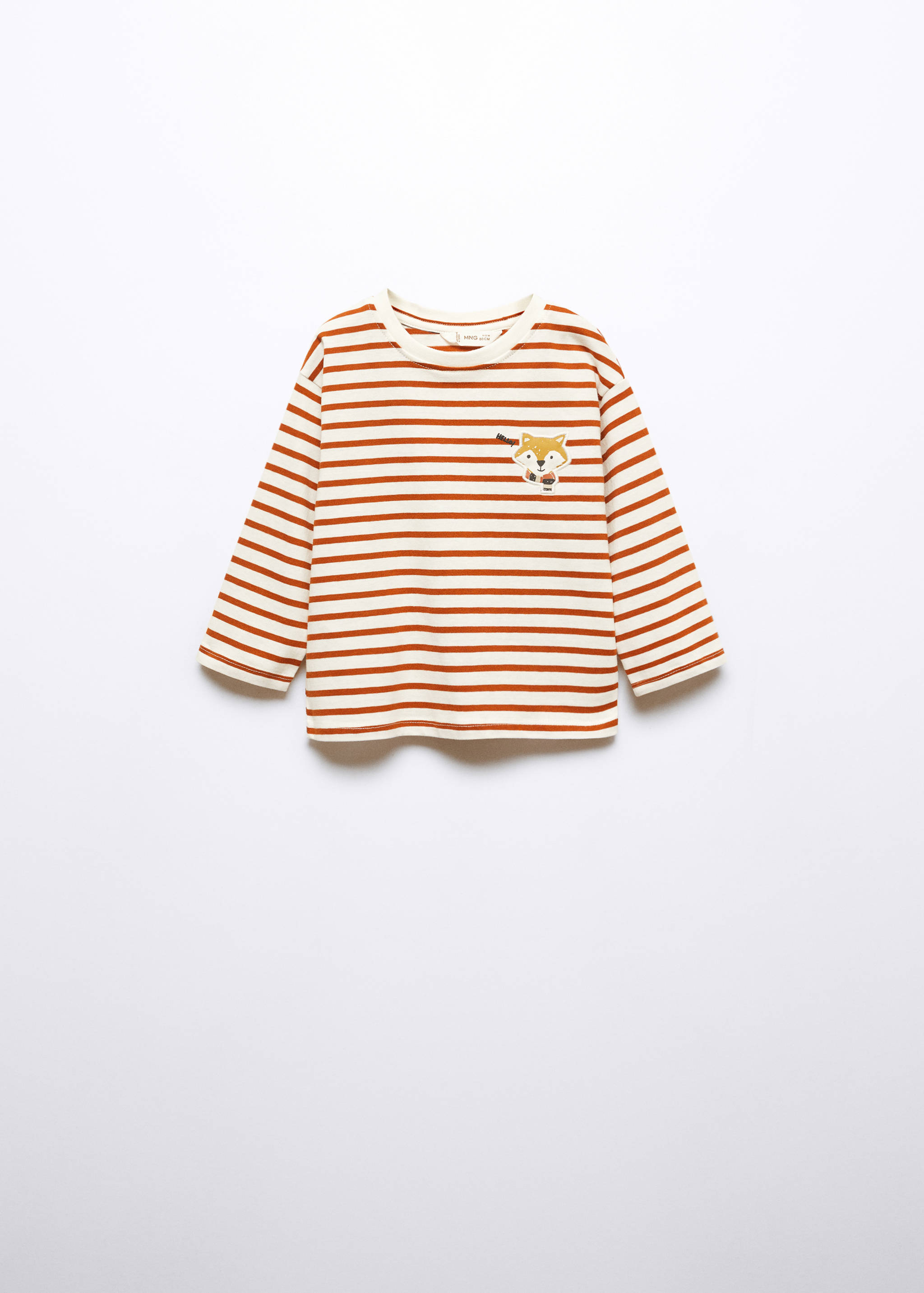 Striped t-shirt with drawing - Article without model