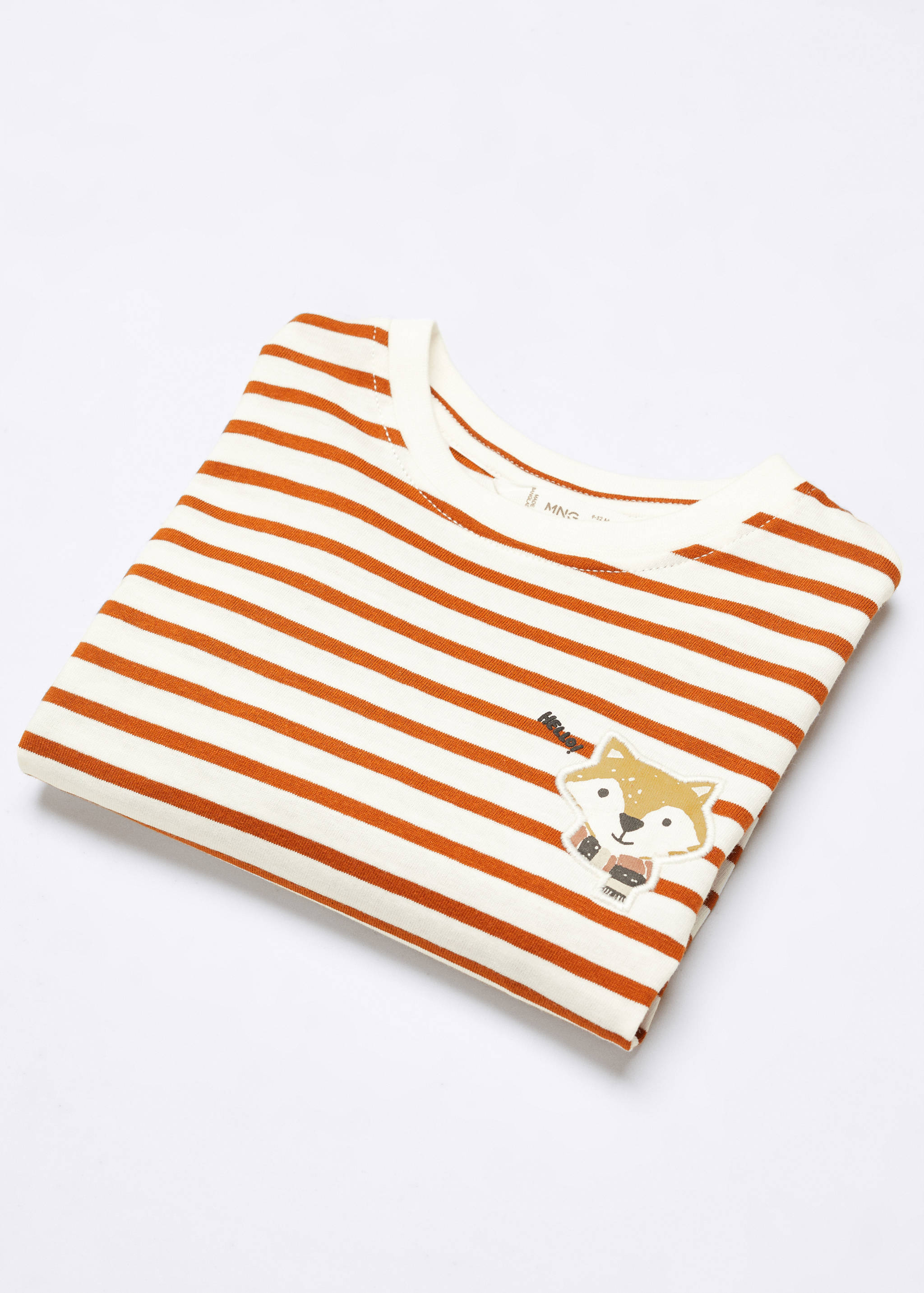 Striped t-shirt with drawing - Details of the article 0