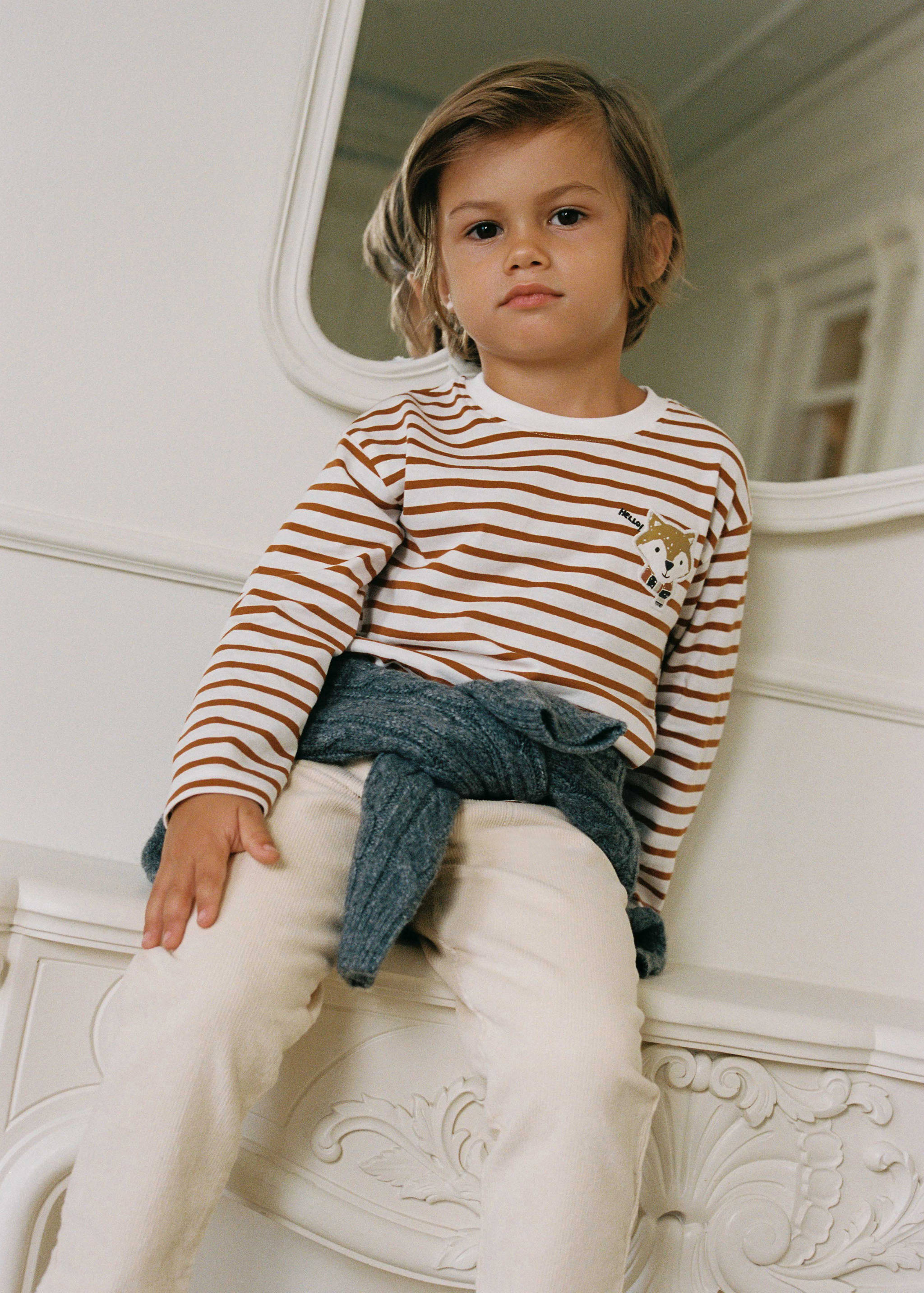 Striped t-shirt with drawing - Details of the article 5