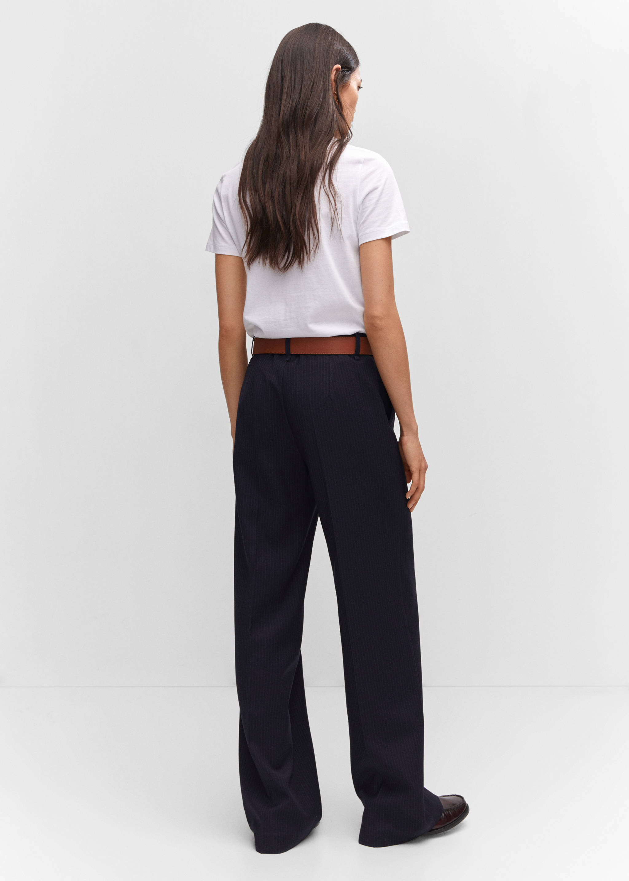 Straight striped trousers - Reverse of the article