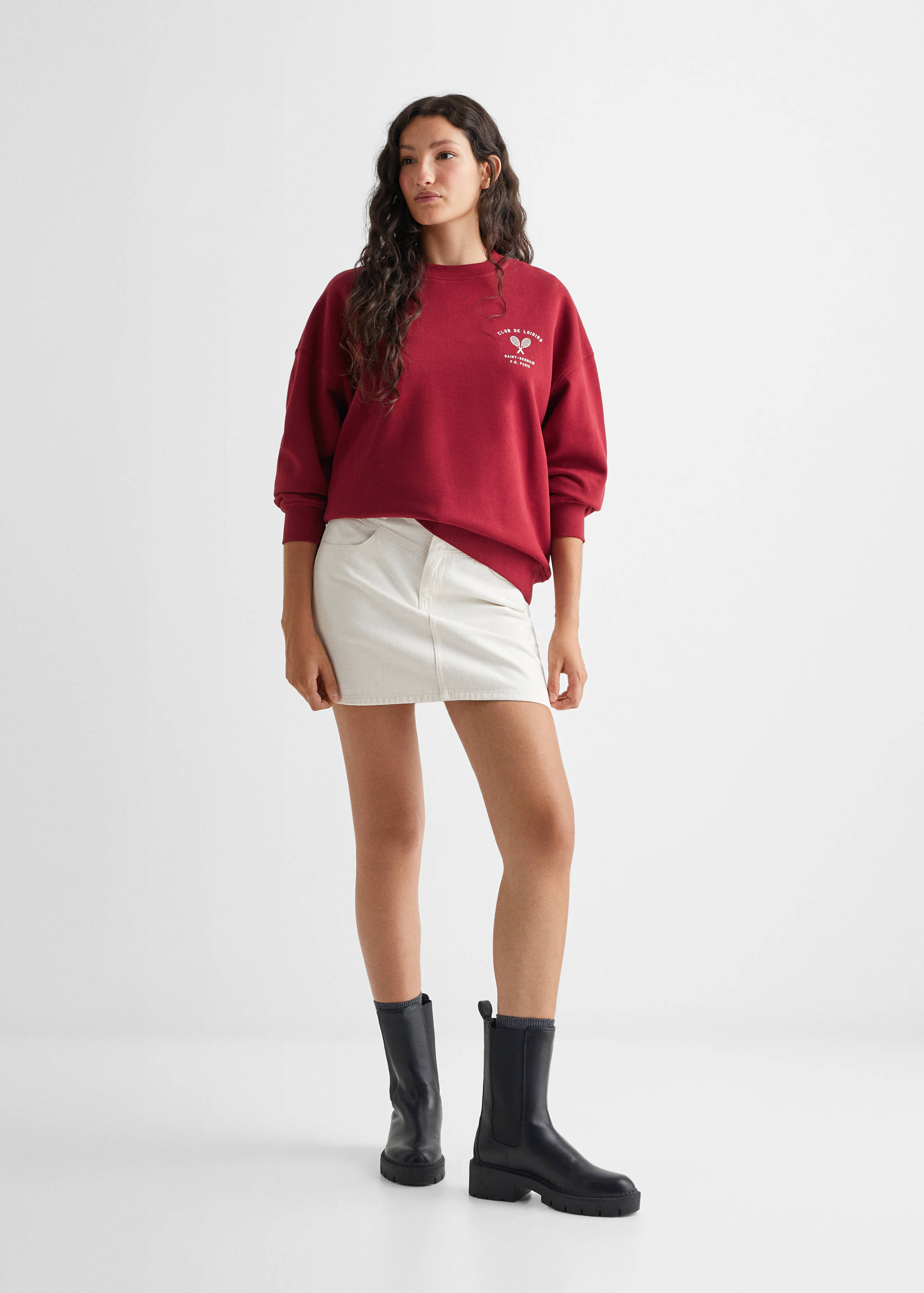 Sweat-shirt coton imprimé - Plan général