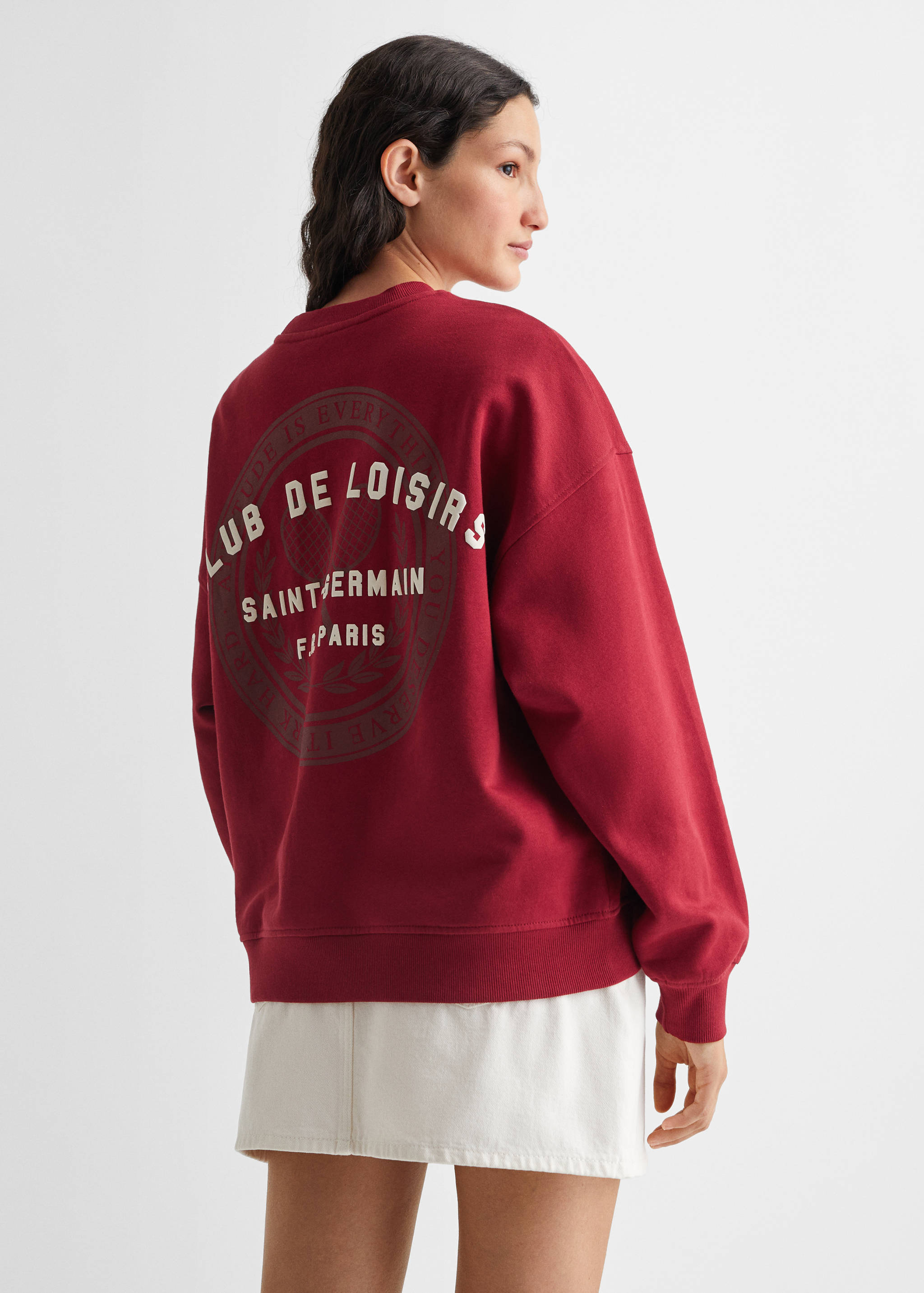 Sweat-shirt coton imprimé - Verso de l’article