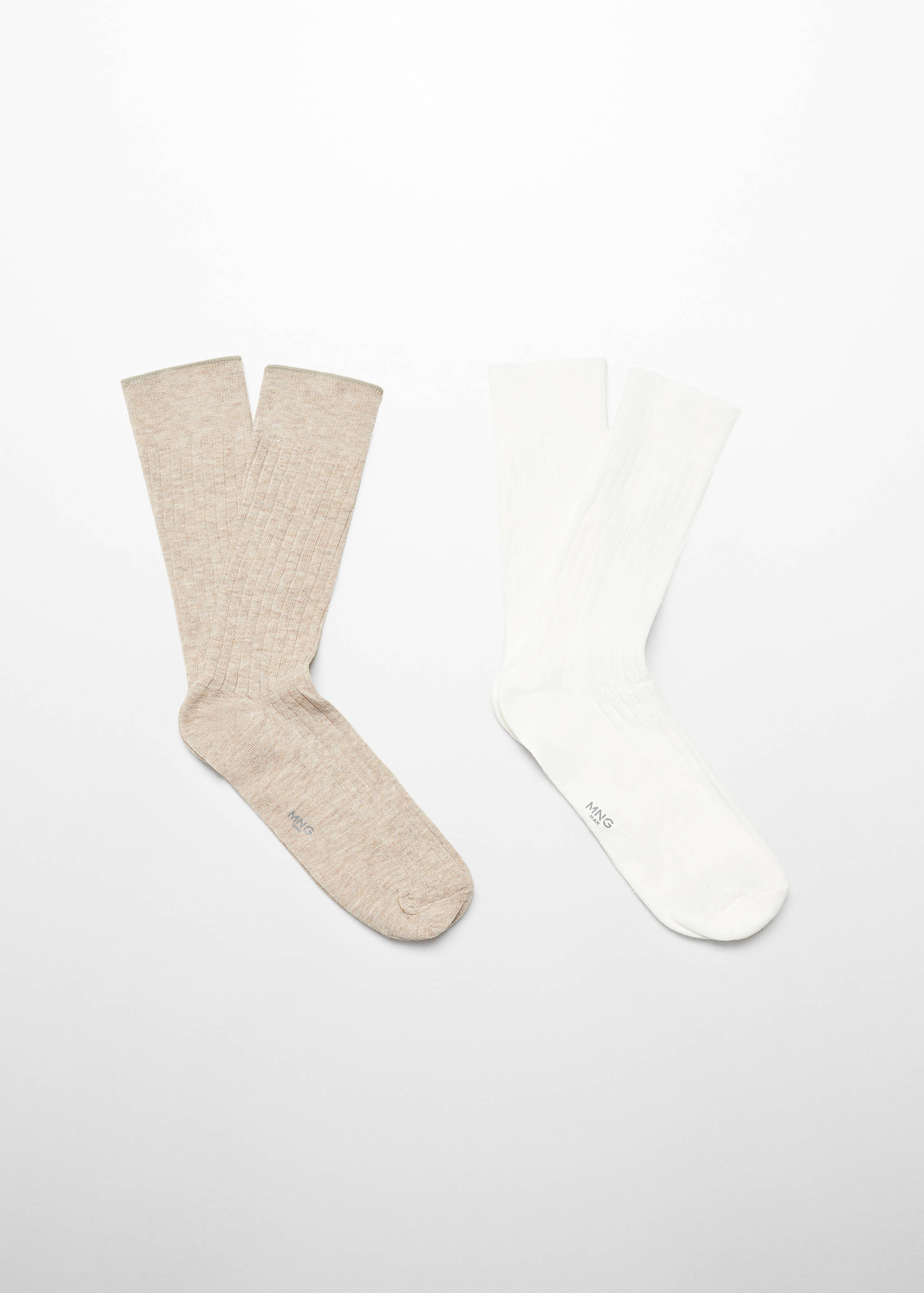 Pack 2 paires de chaussettes côtelées - Article sans modèle