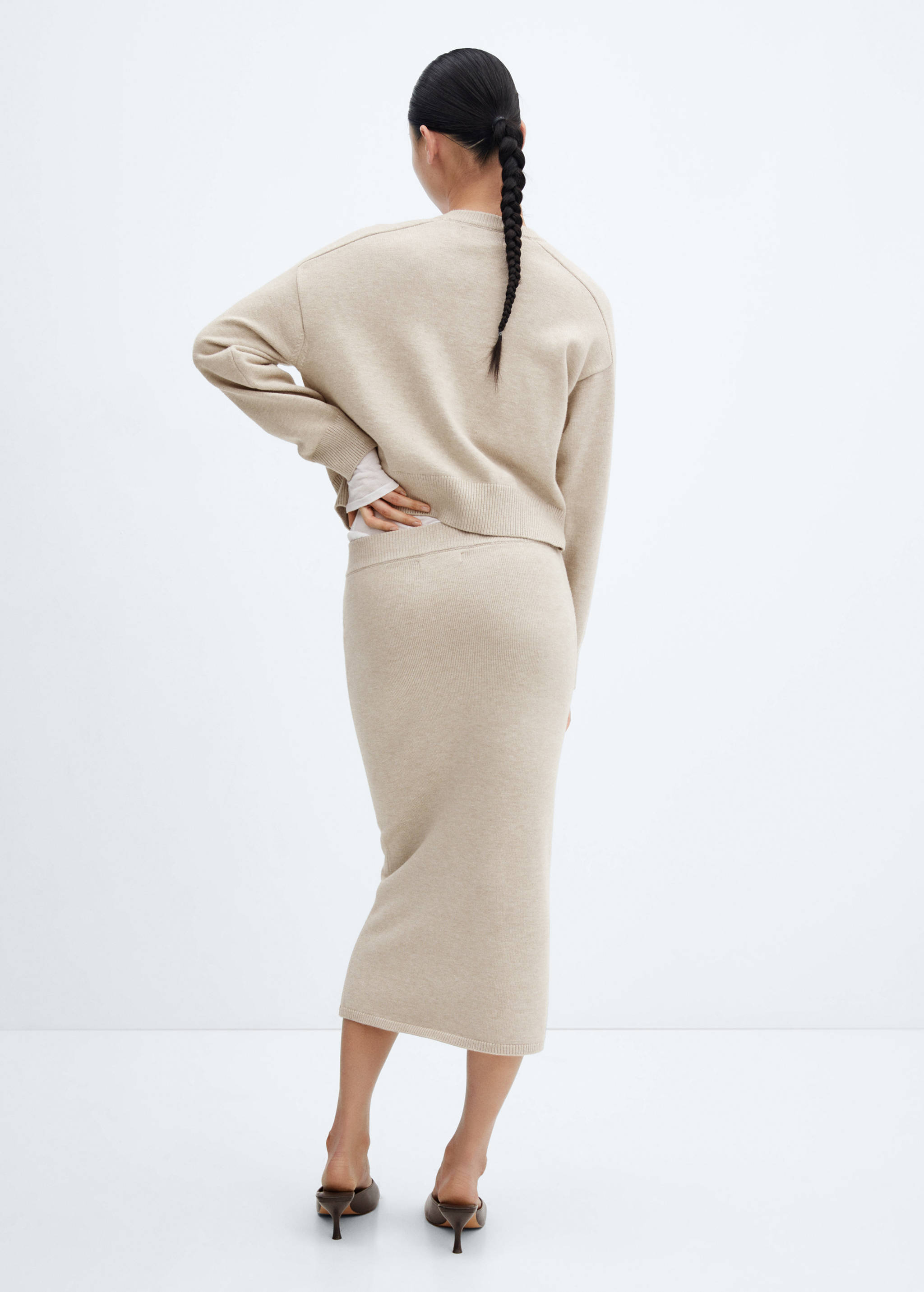 Falda midi punto - Reverso del artículo