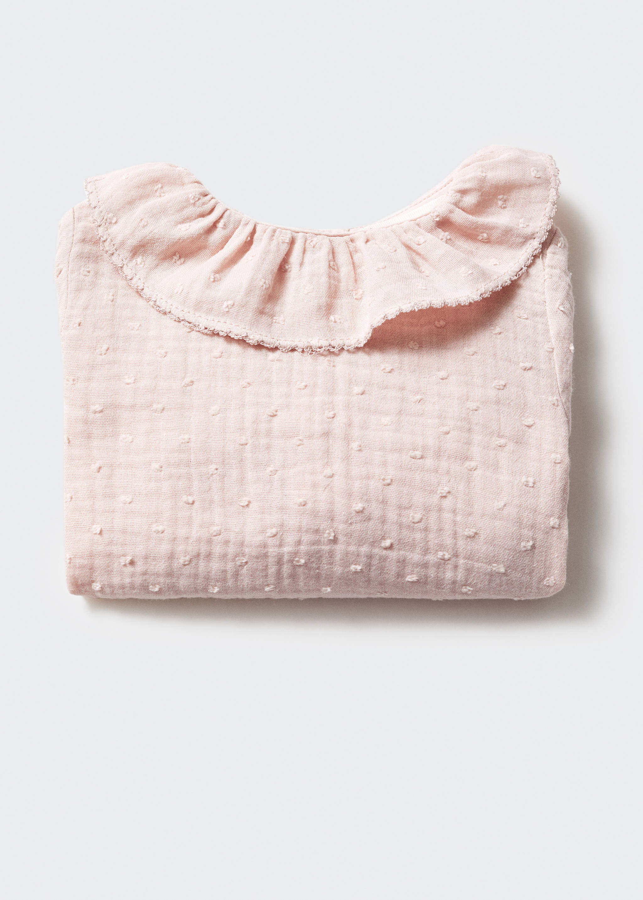 Cotton babydoll neck blouse - Details of the article 8