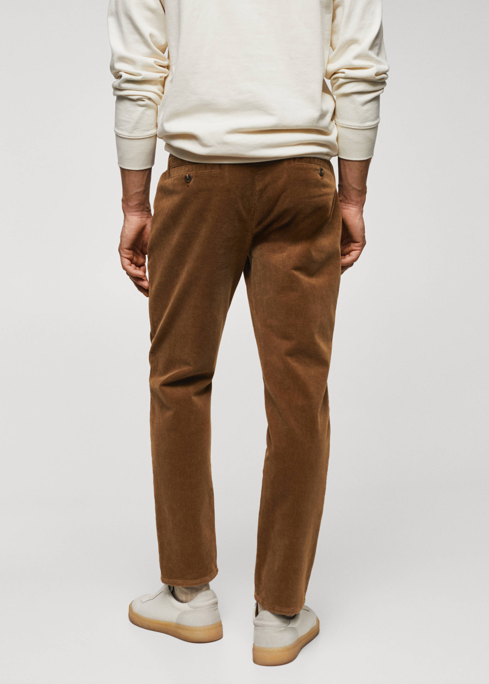 Corduroy slim-fit cropped trousers - Reverse of the article