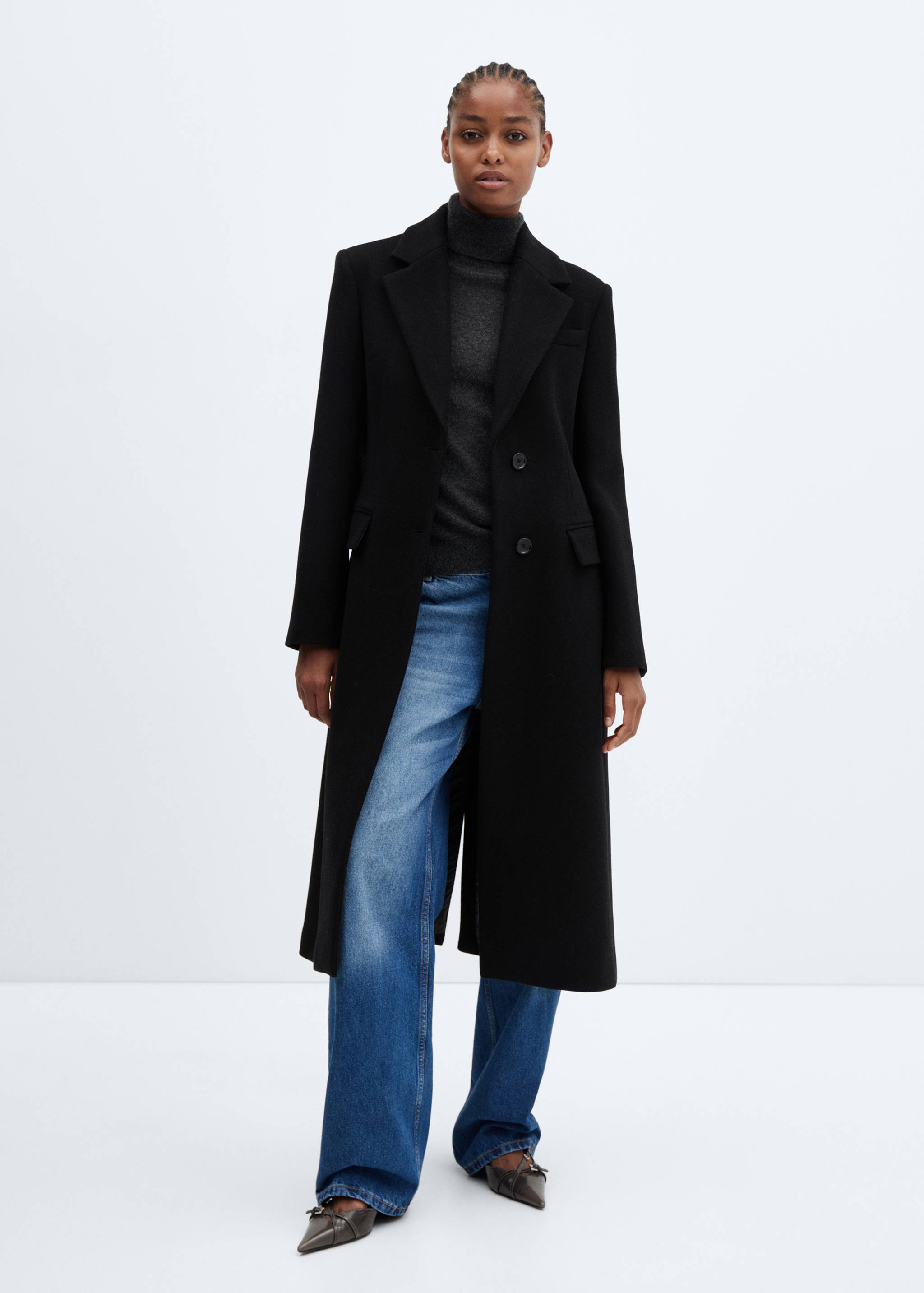 Manteau long en laine - Plan général