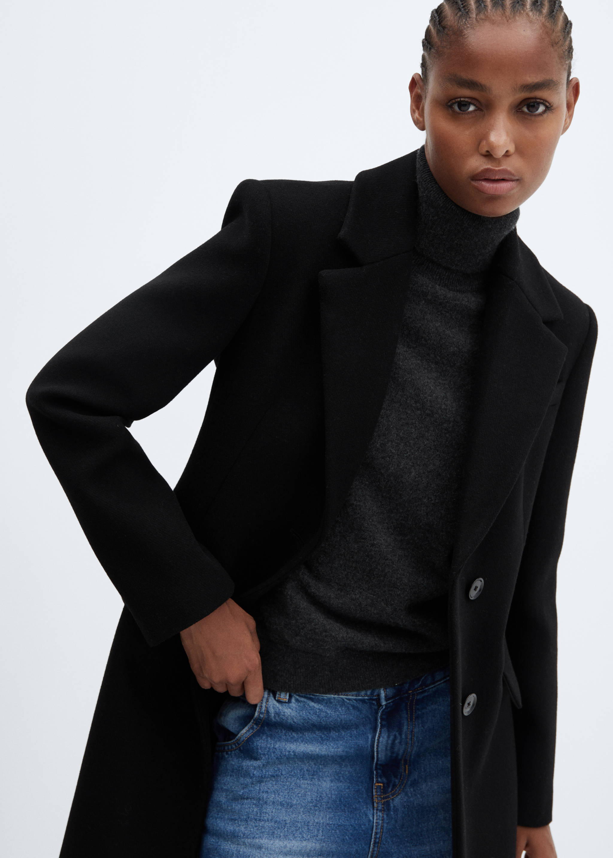 Manteau long en laine - Plan moyen
