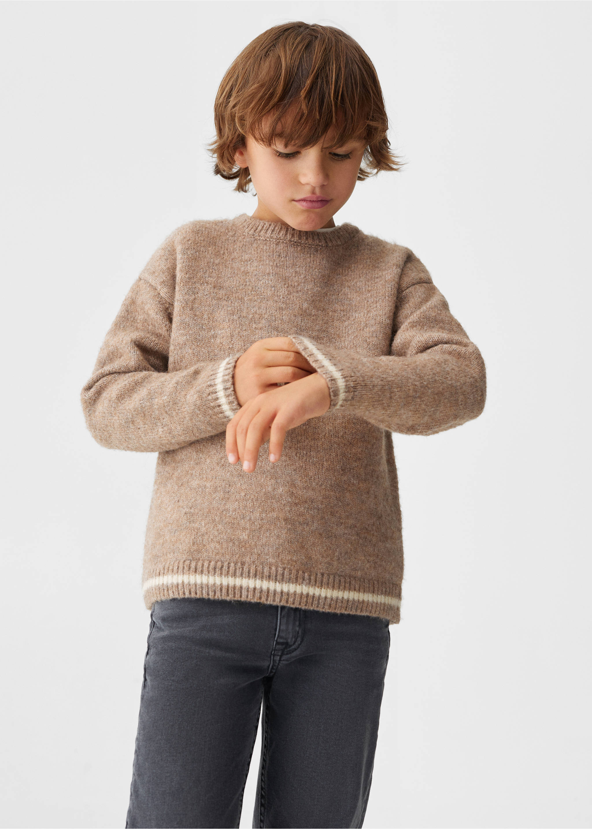 Knit sweater - Medium plane, Brown. Ref: 57046721-00.