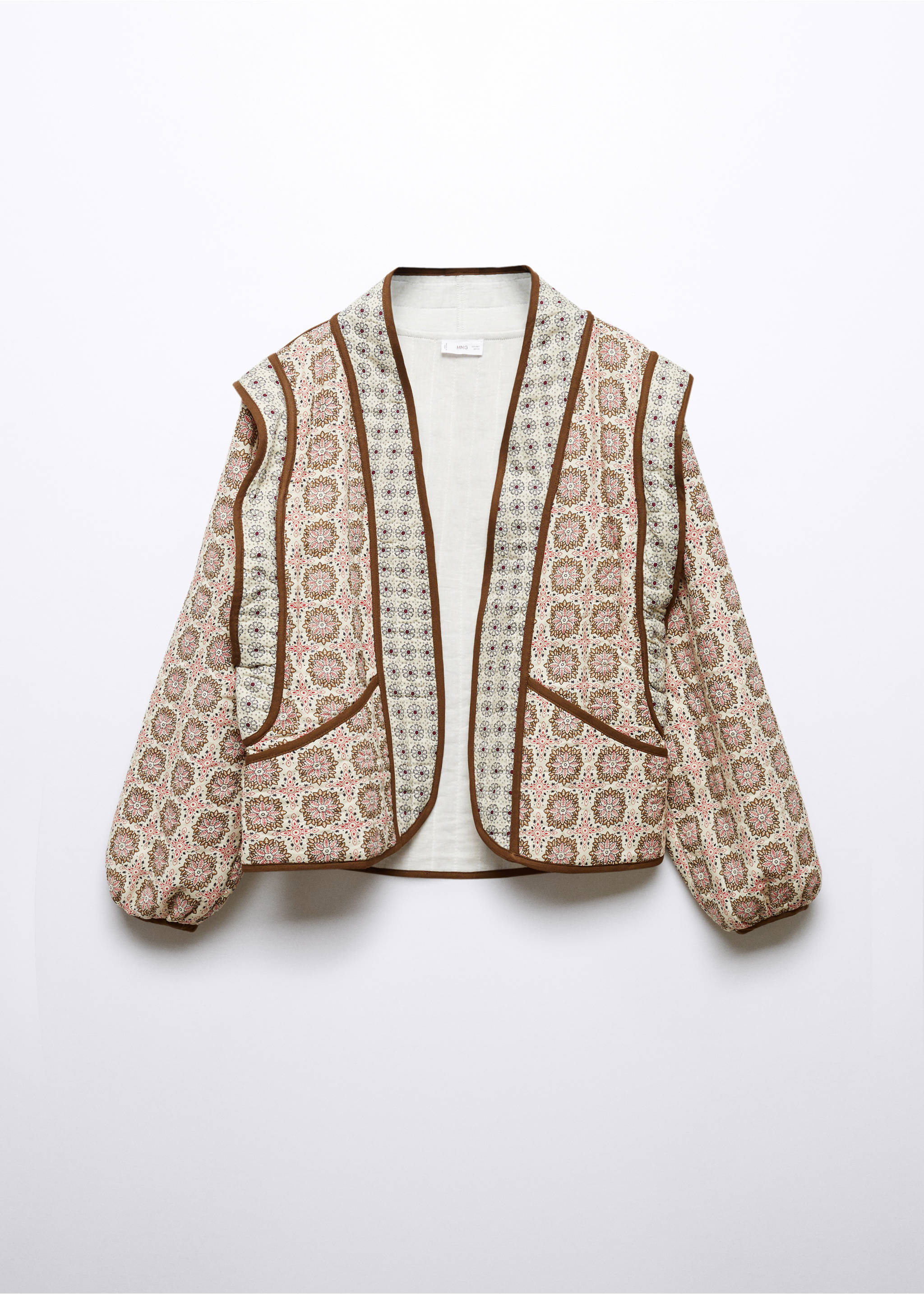 Gemusterte Steppjacke - Artikel ohne Model, Beige. Ref: 57047110-00.