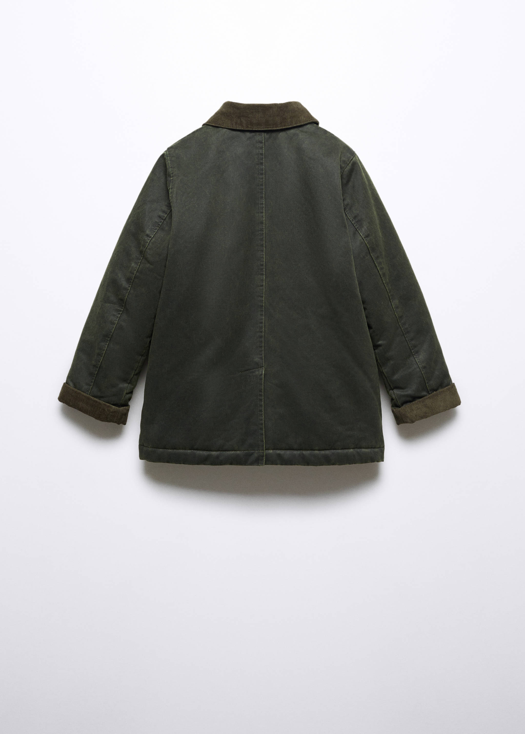 Waxed-effect short parka - Reverse of the article