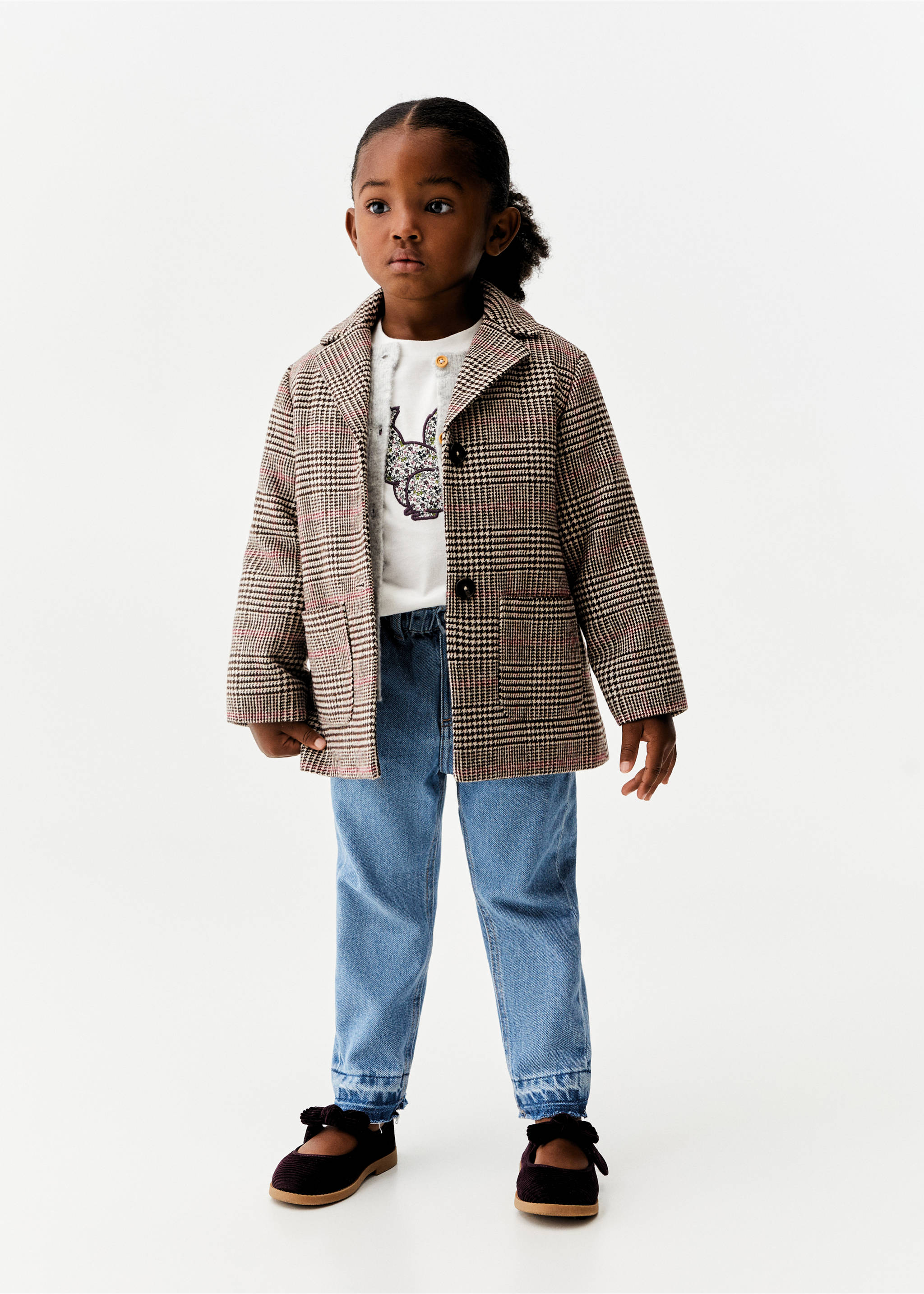 Houndstooth coat - General plane, Coffee. Ref: 57047117-00.