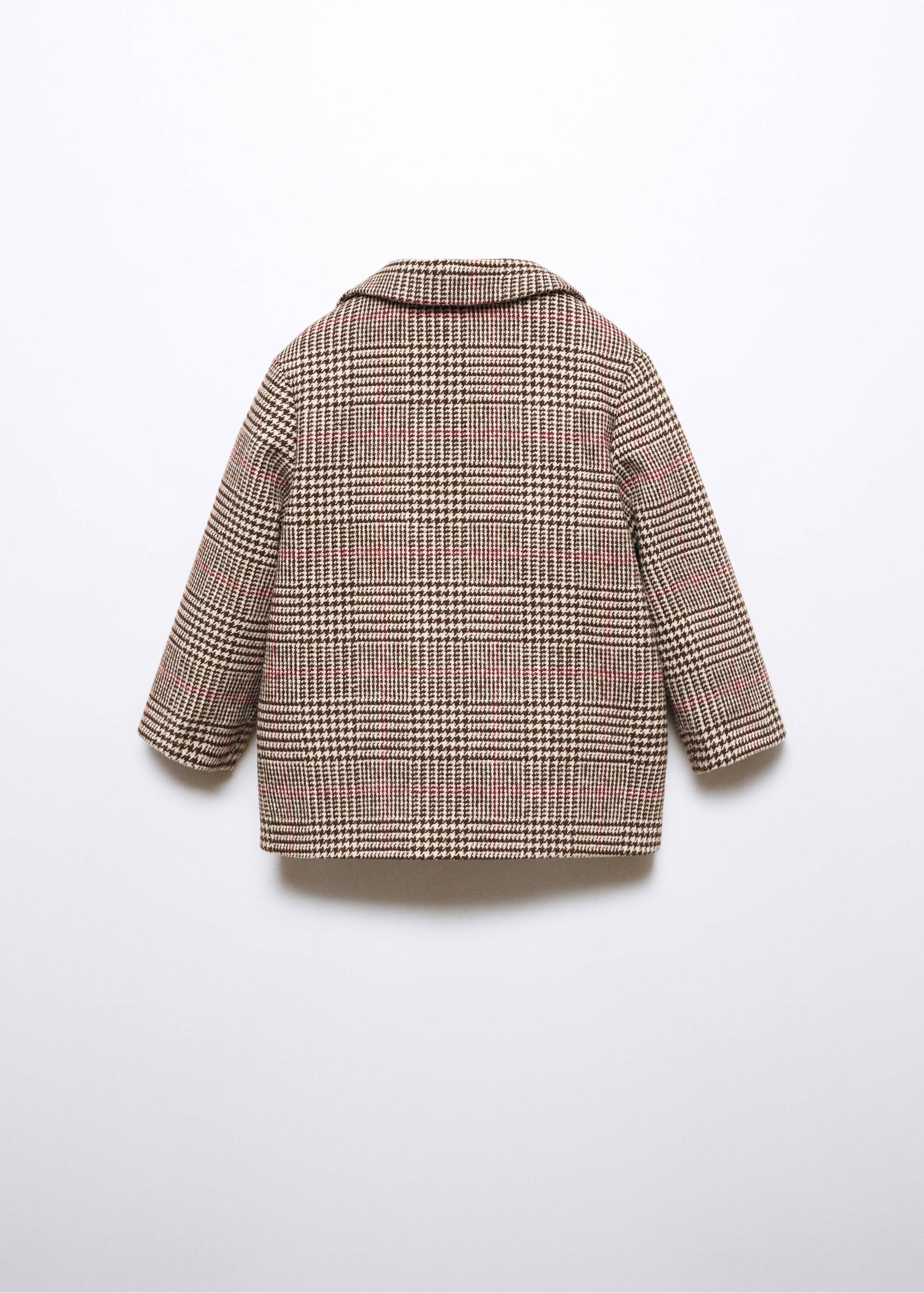 Houndstooth coat - Reverse of the article, Coffee. Ref: 57047117-00.