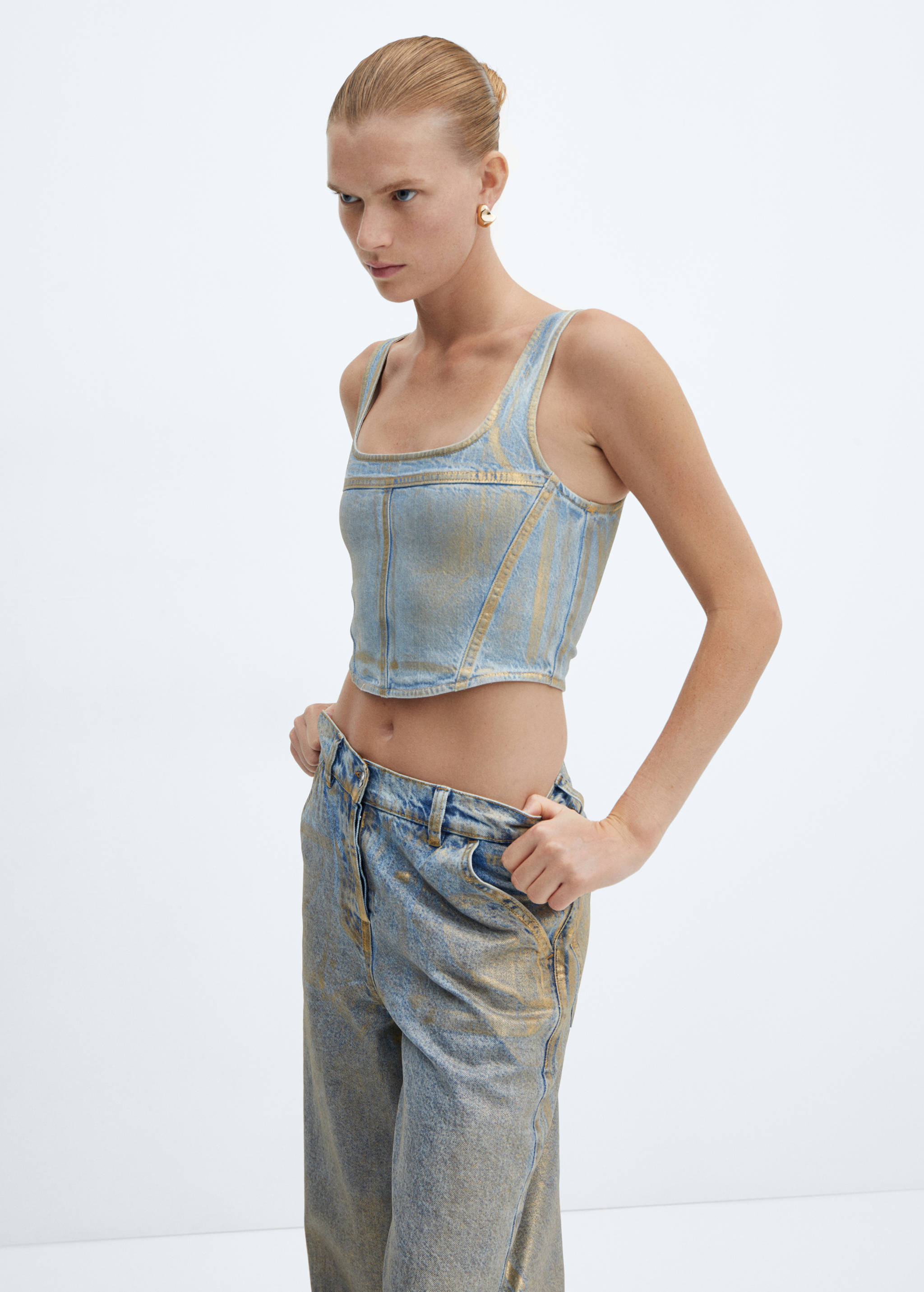 Jeans-Top Foil - Mittlere Ansicht