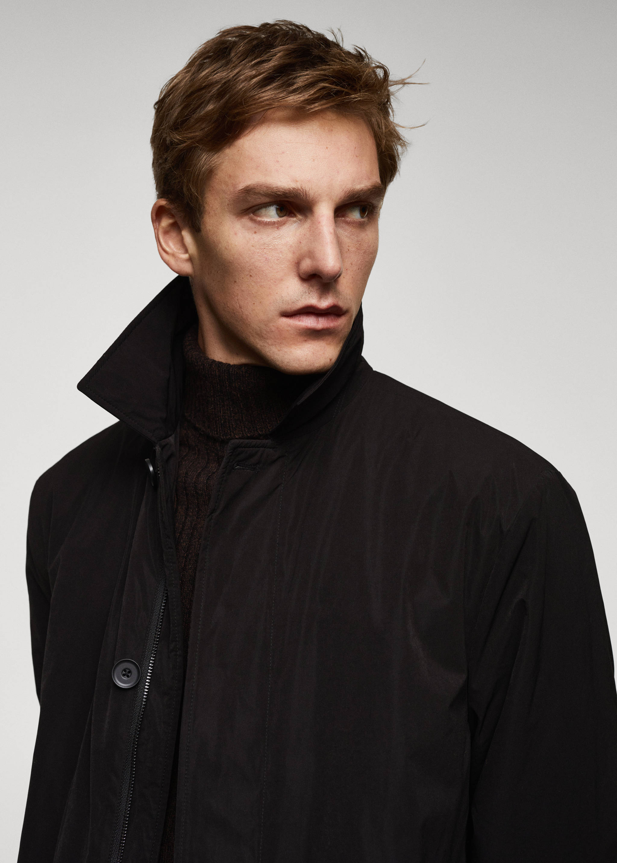 Water-repellent quilted trench coat - Details of the article 4