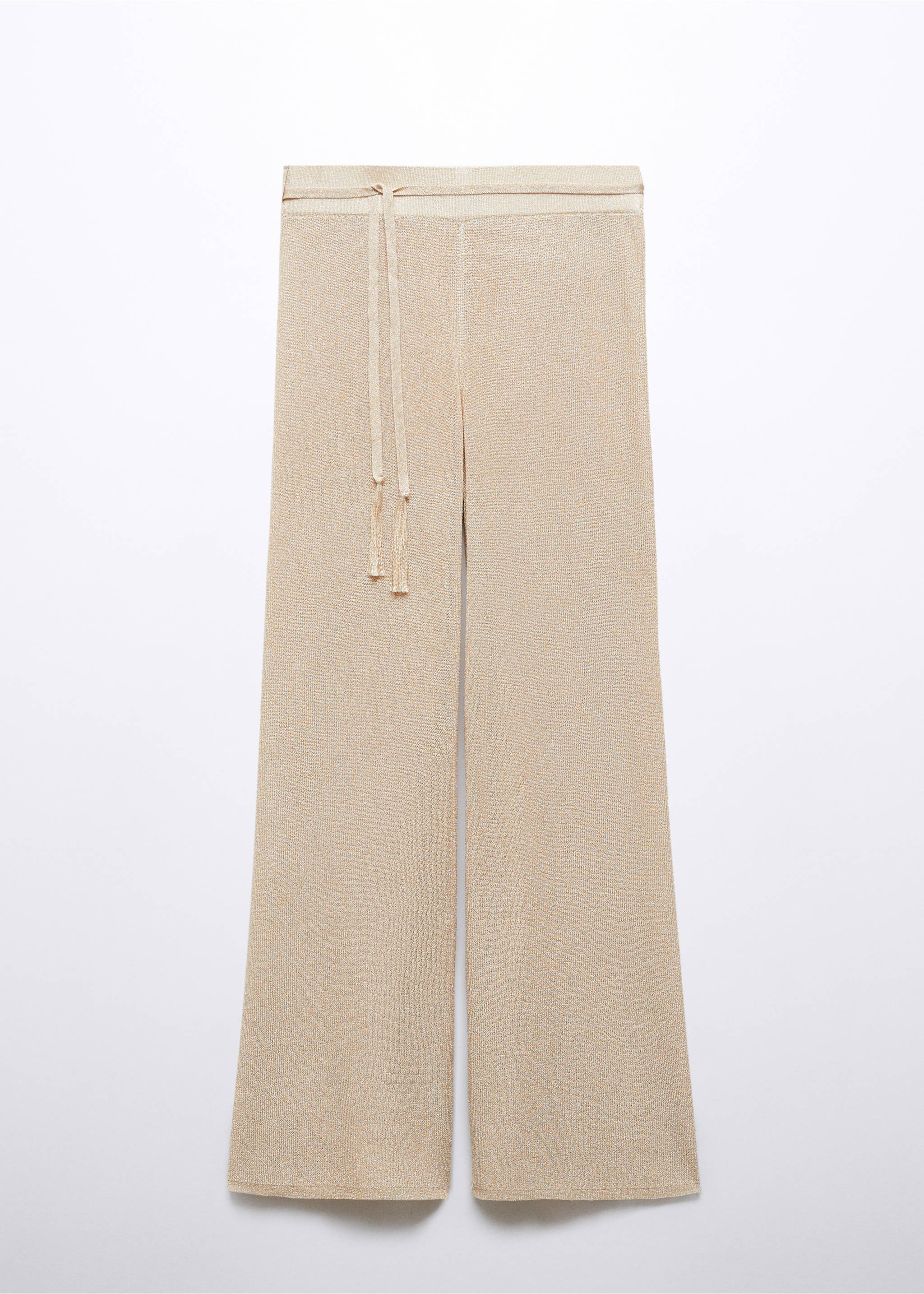 Lurex-knit flared trousers - Article without model, Gold. Ref: 57047717-00.
