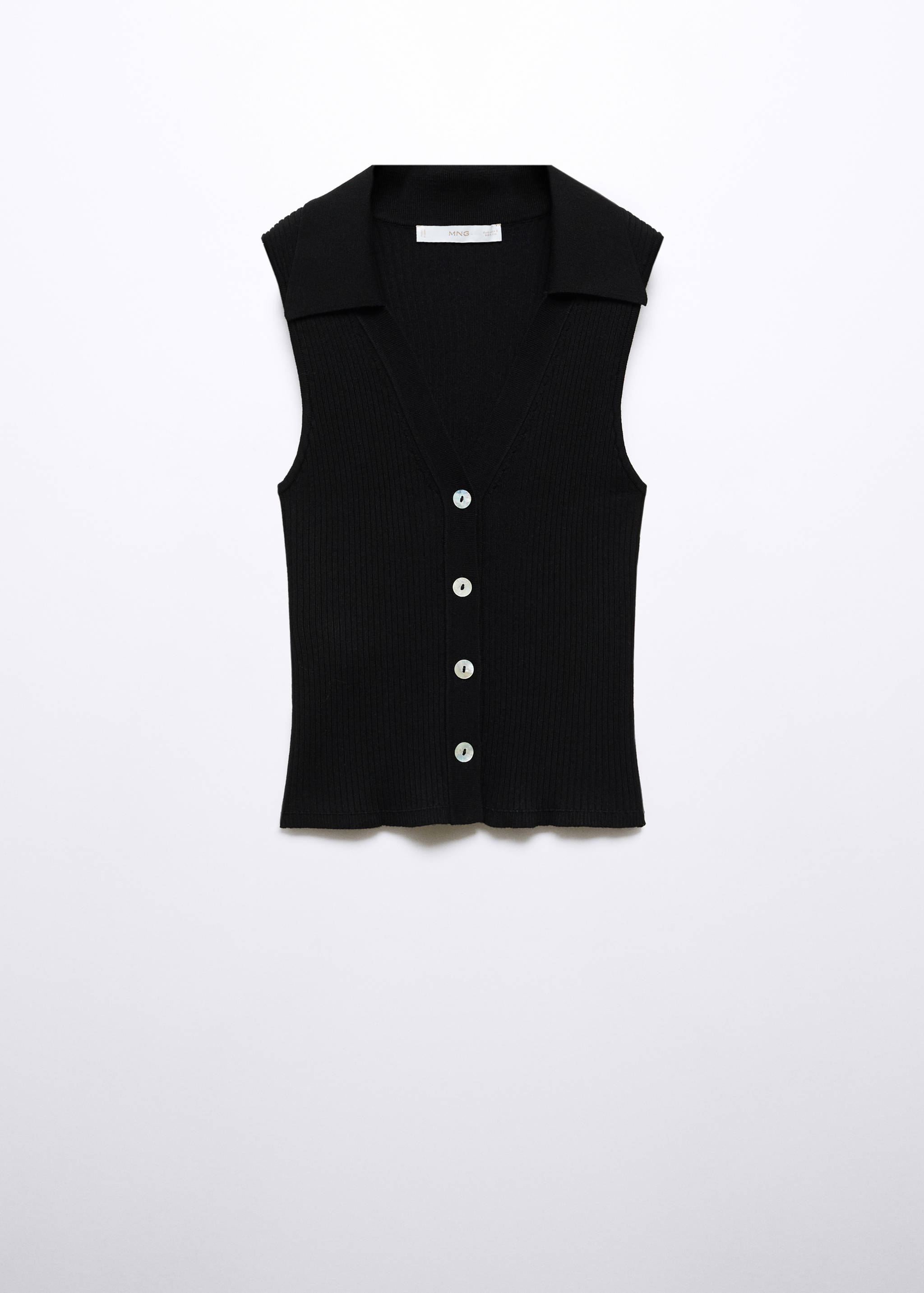 Buttoned knit top - Article without model