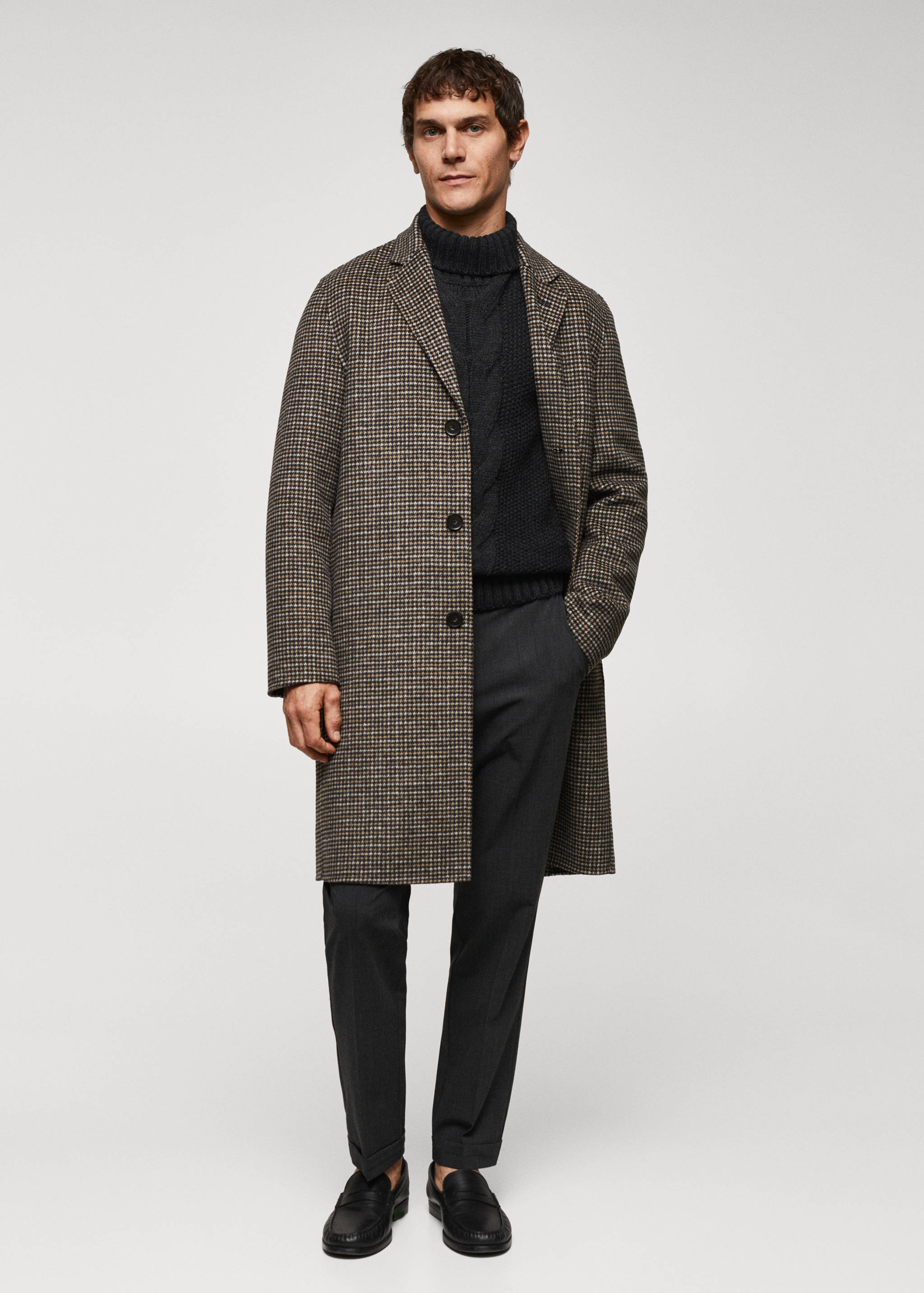 Pullover aus Wollgemisch mit Flechtmuster-Detail - Allgemeine Ansicht