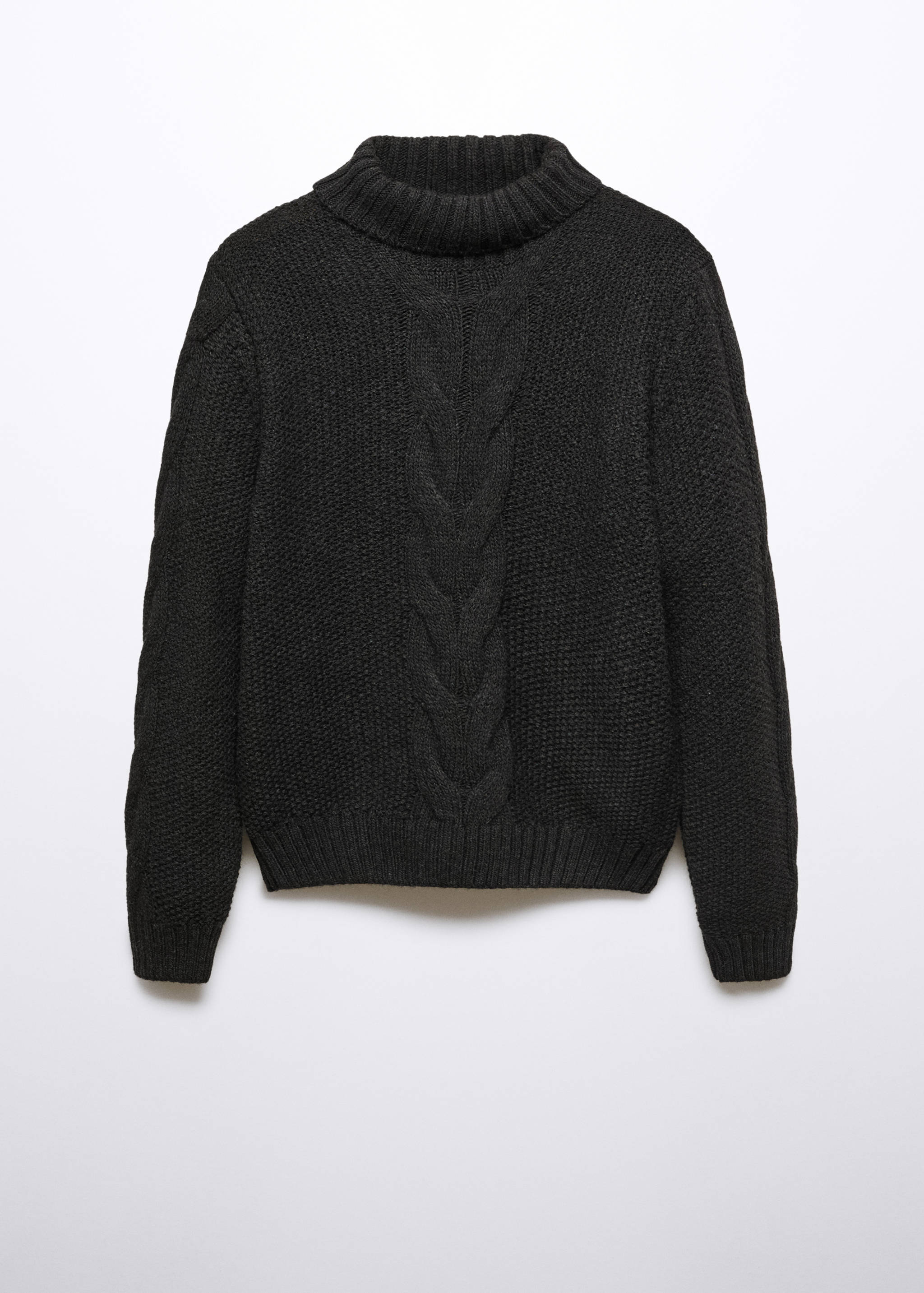 Pullover aus Wollgemisch mit Flechtmuster-Detail - Artikel ohne Model