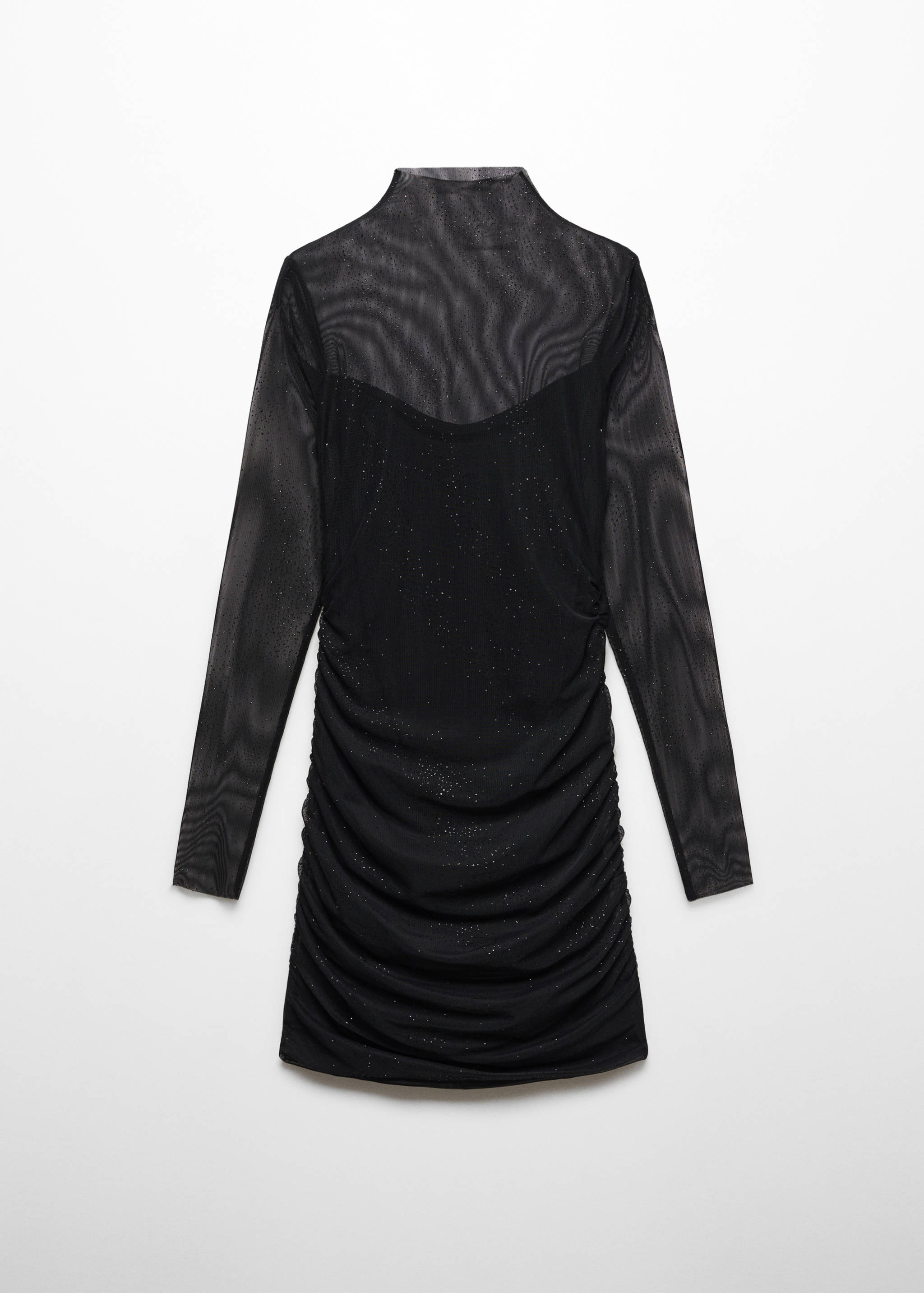 Glänzendes drapiertes Kleid - Artikel ohne Model