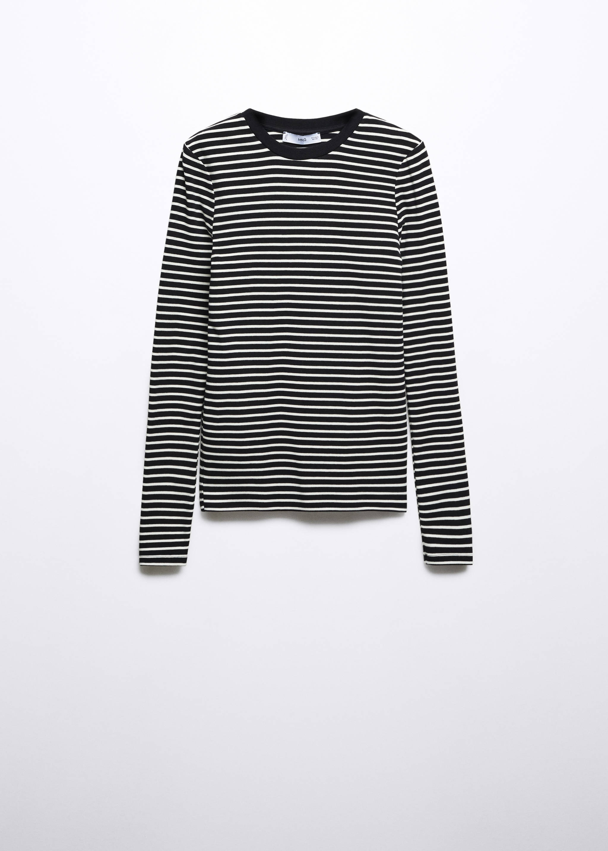 T-shirt rayures col rond - Article sans modèle
