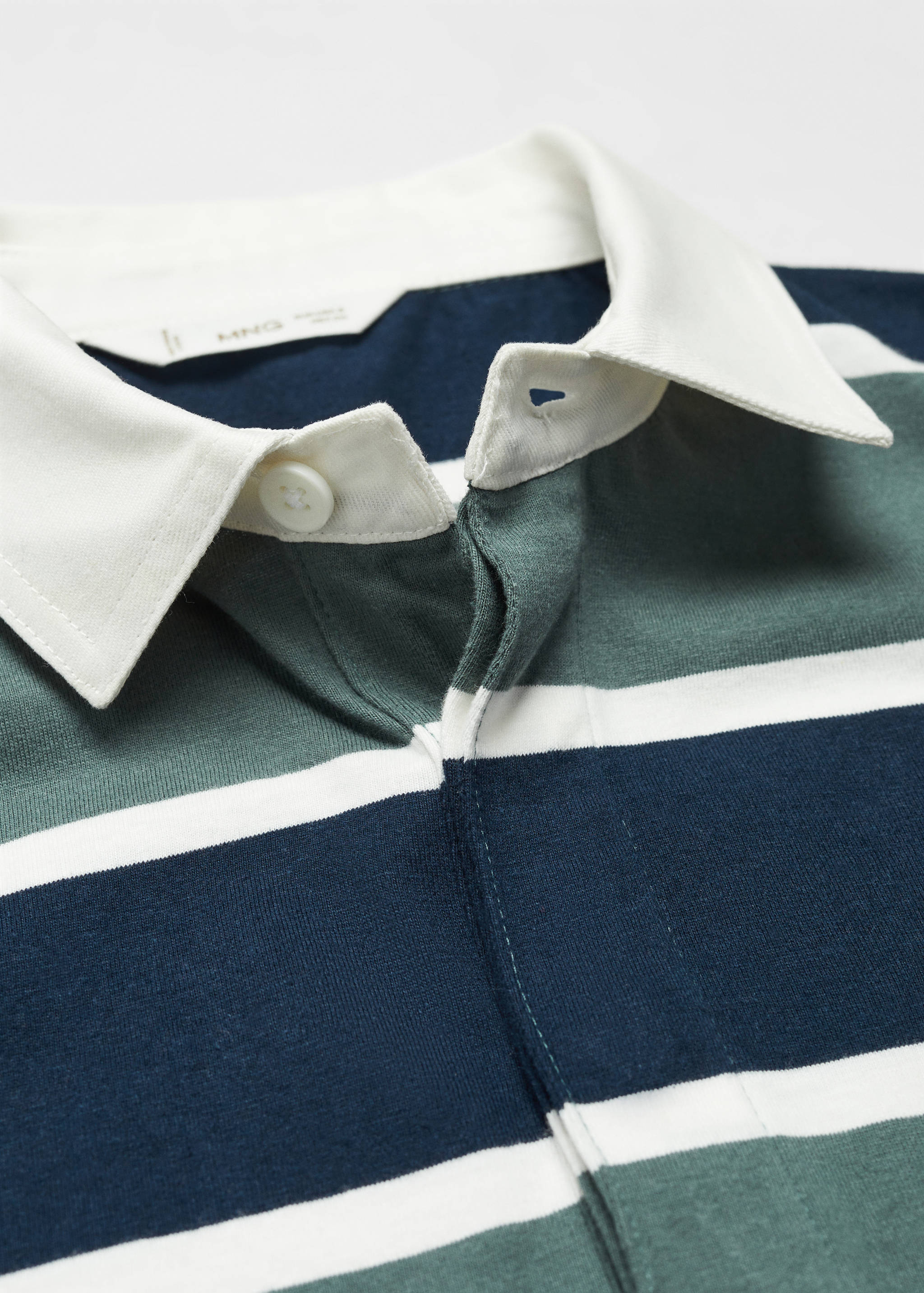 Striped long-sleeved polo shirt - Details of the article 8