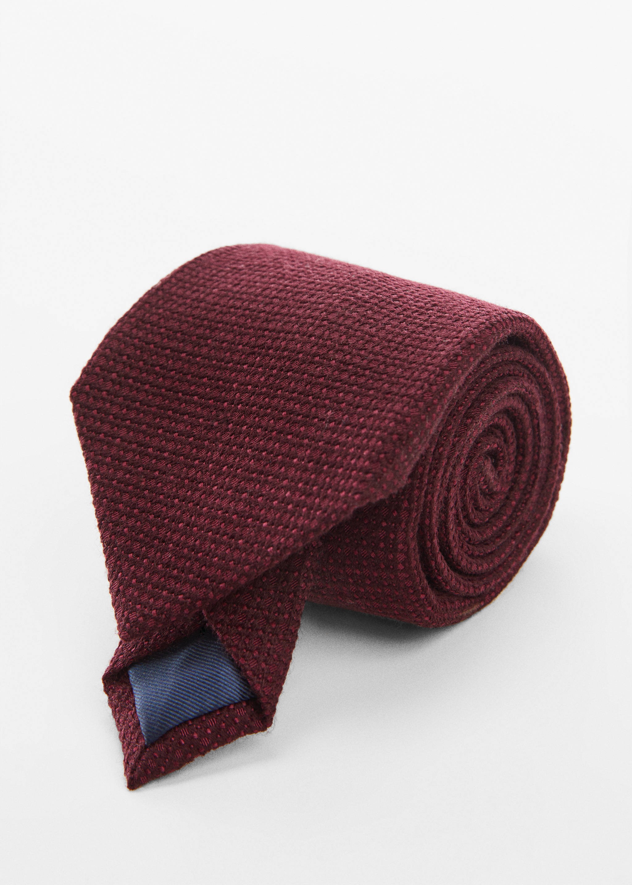 Strukturierte Krawatte aus Wolle mit Seide - Mittlere Ansicht