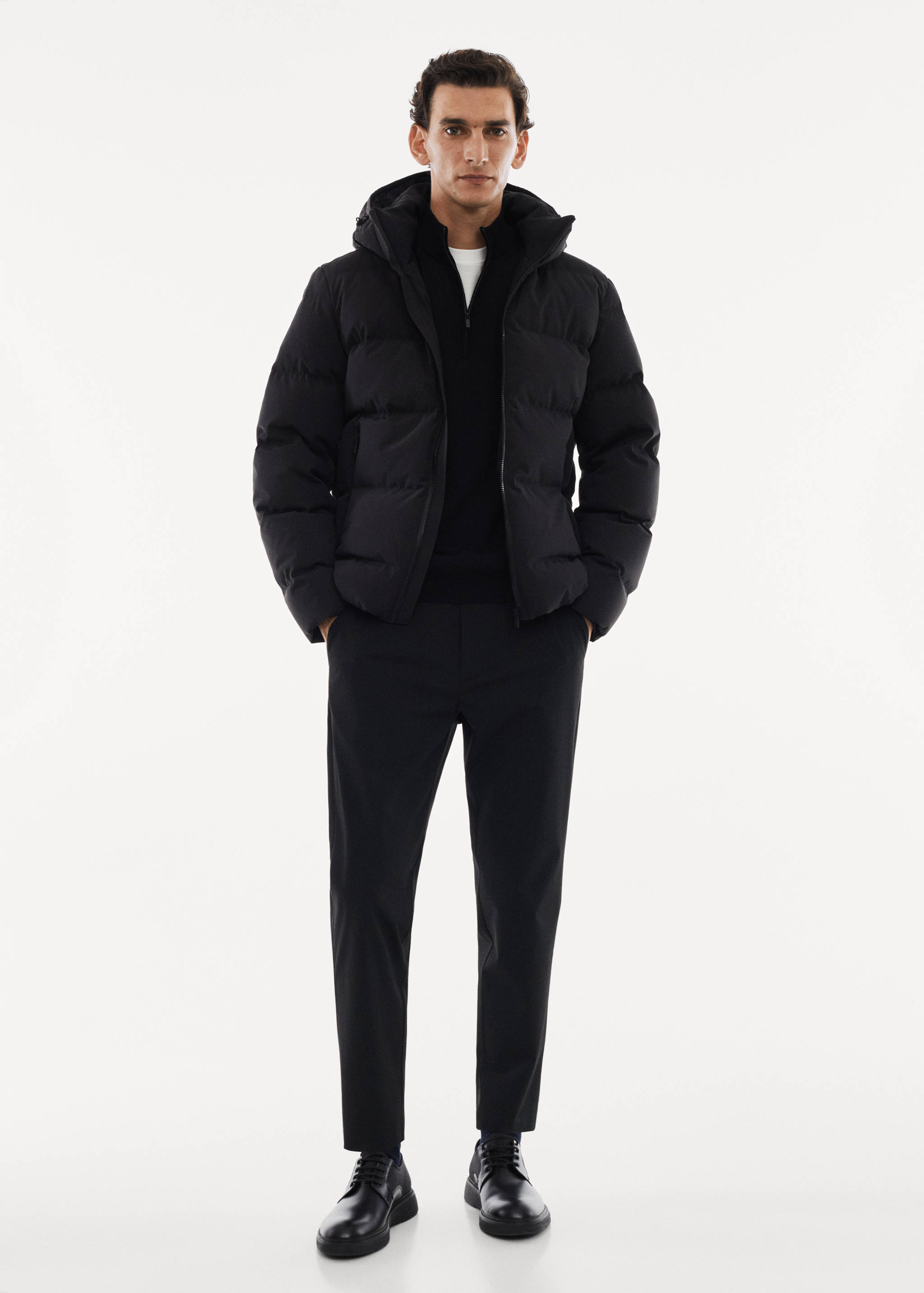 Water-repellent down anorak - General plane