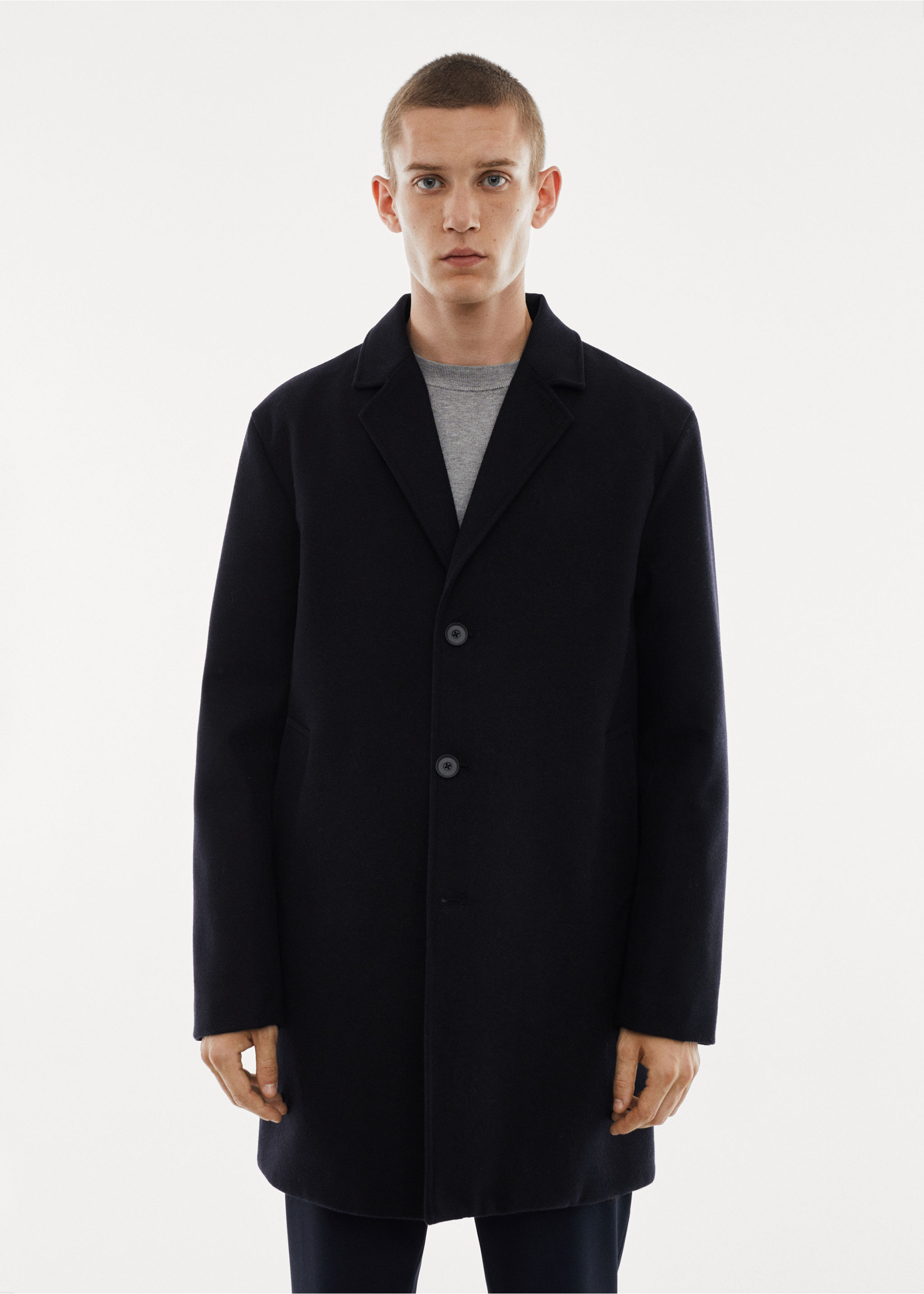 Detachable hood wool coat - Details of the article 4