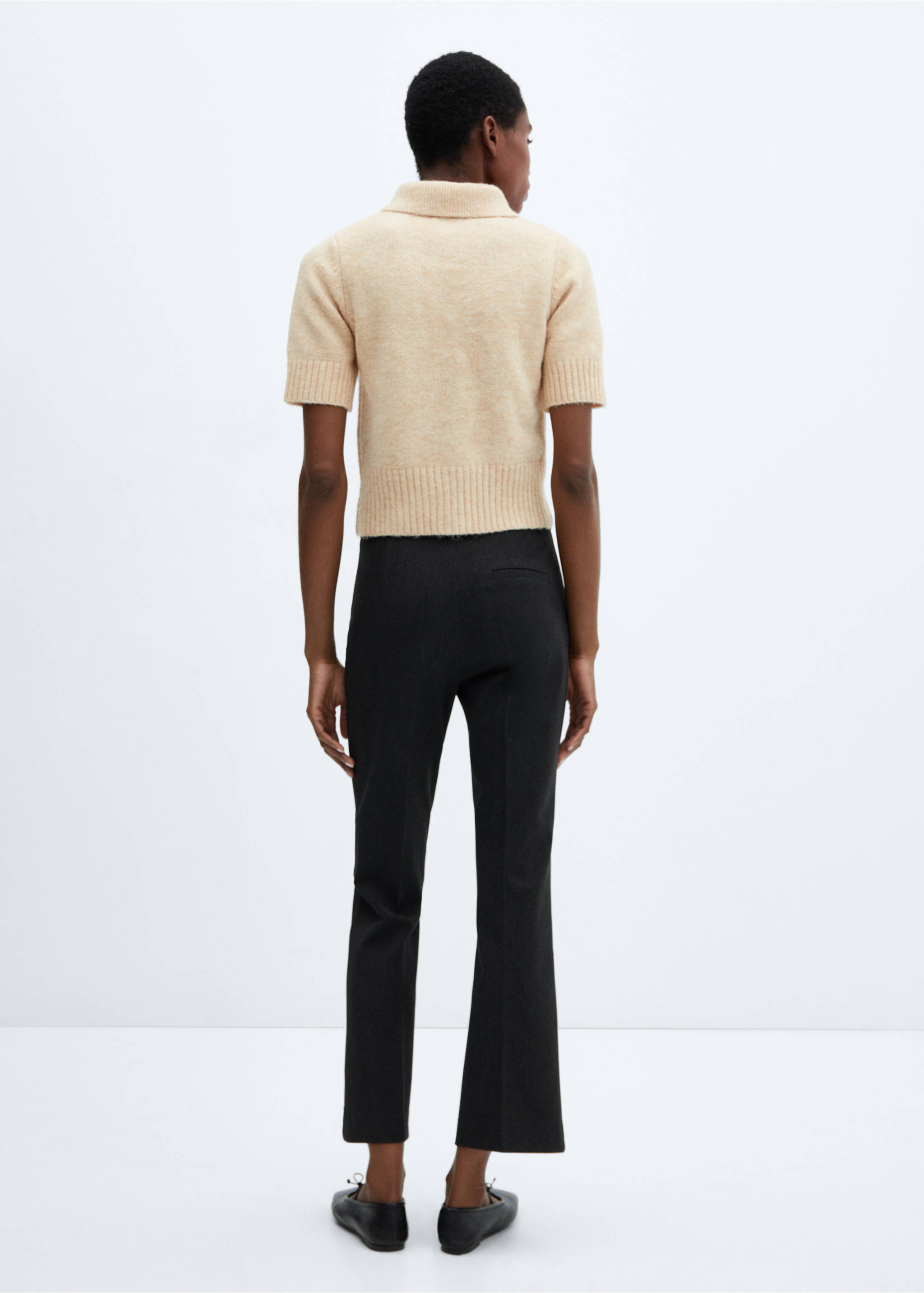 Pantalon évasé crop - Verso de l’article, Gris. Ref: 57048267-00.