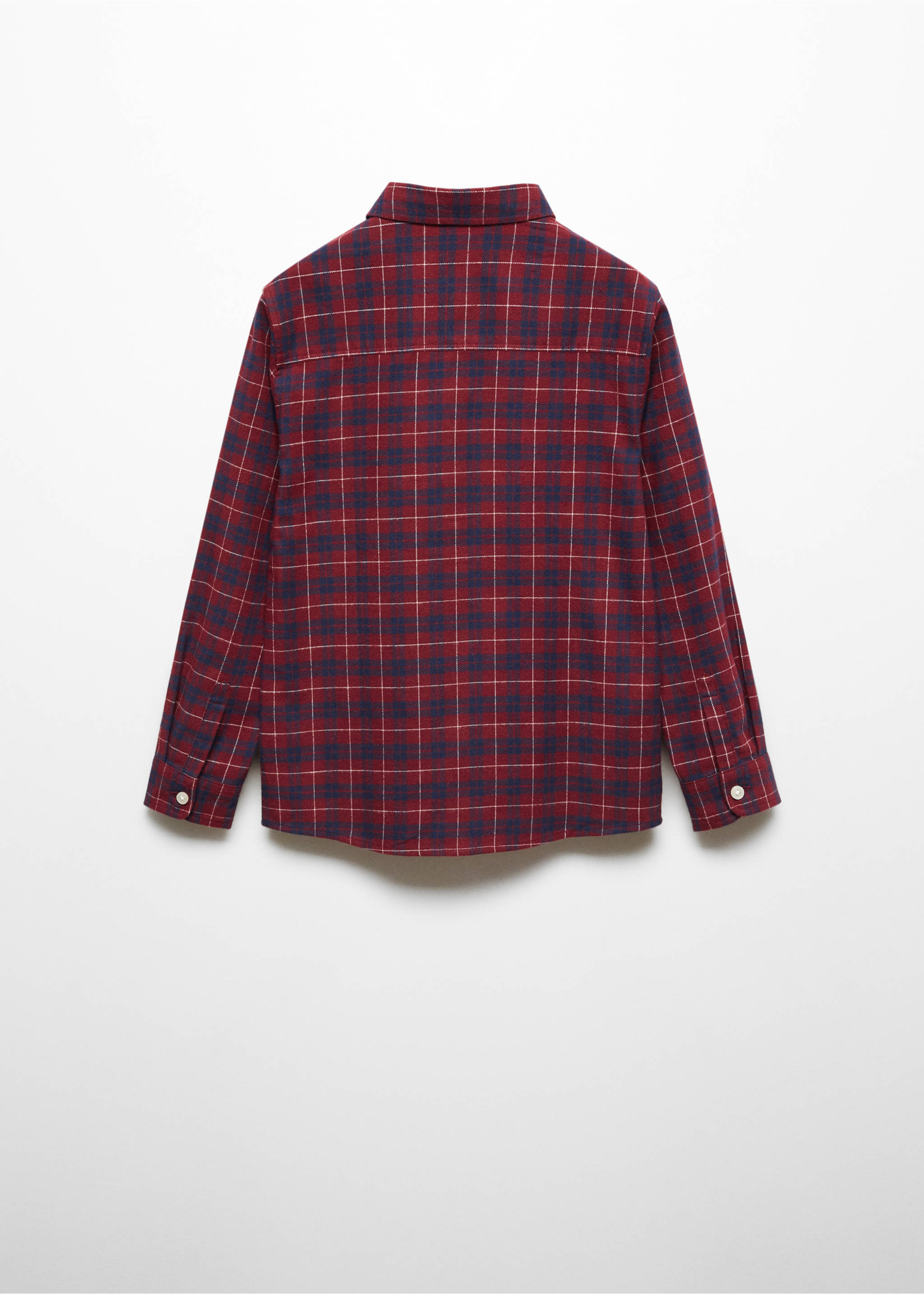 Regular-fit check shirt - Reverse of the article, Medium Red. Ref: 57048272-00.