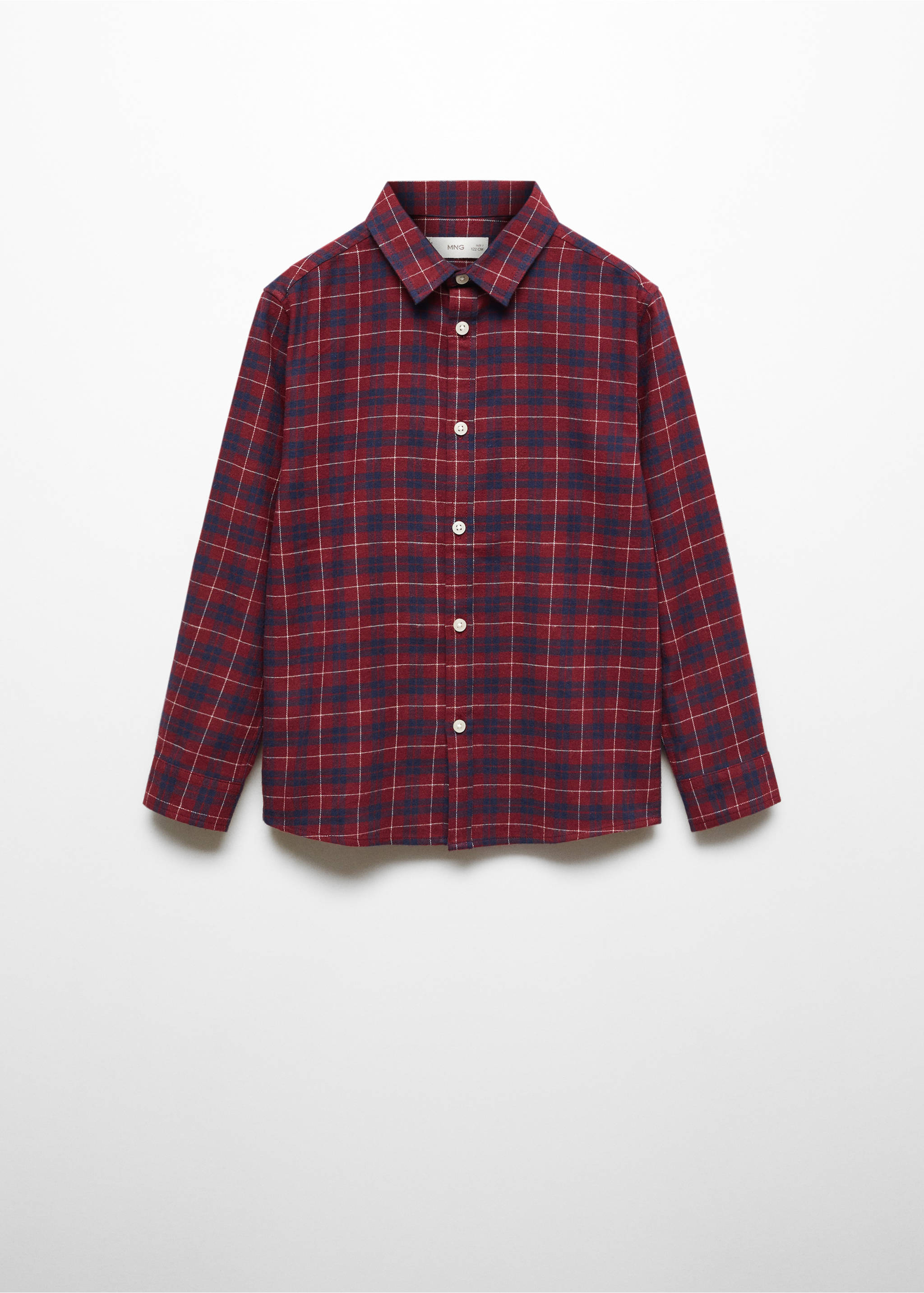 Regular-fit check shirt - Article without model, Medium Red. Ref: 57048272-00.