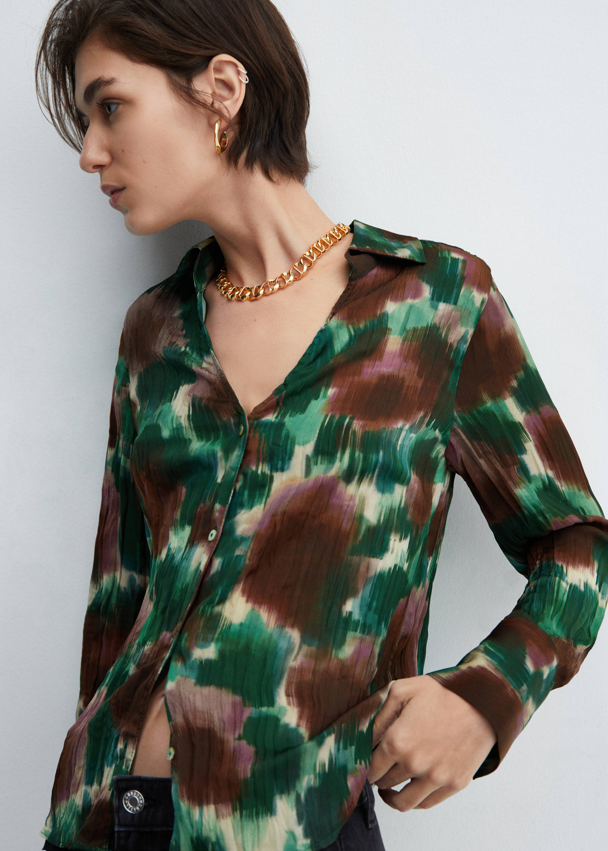 Flowy printed shirt - Details of the article 1