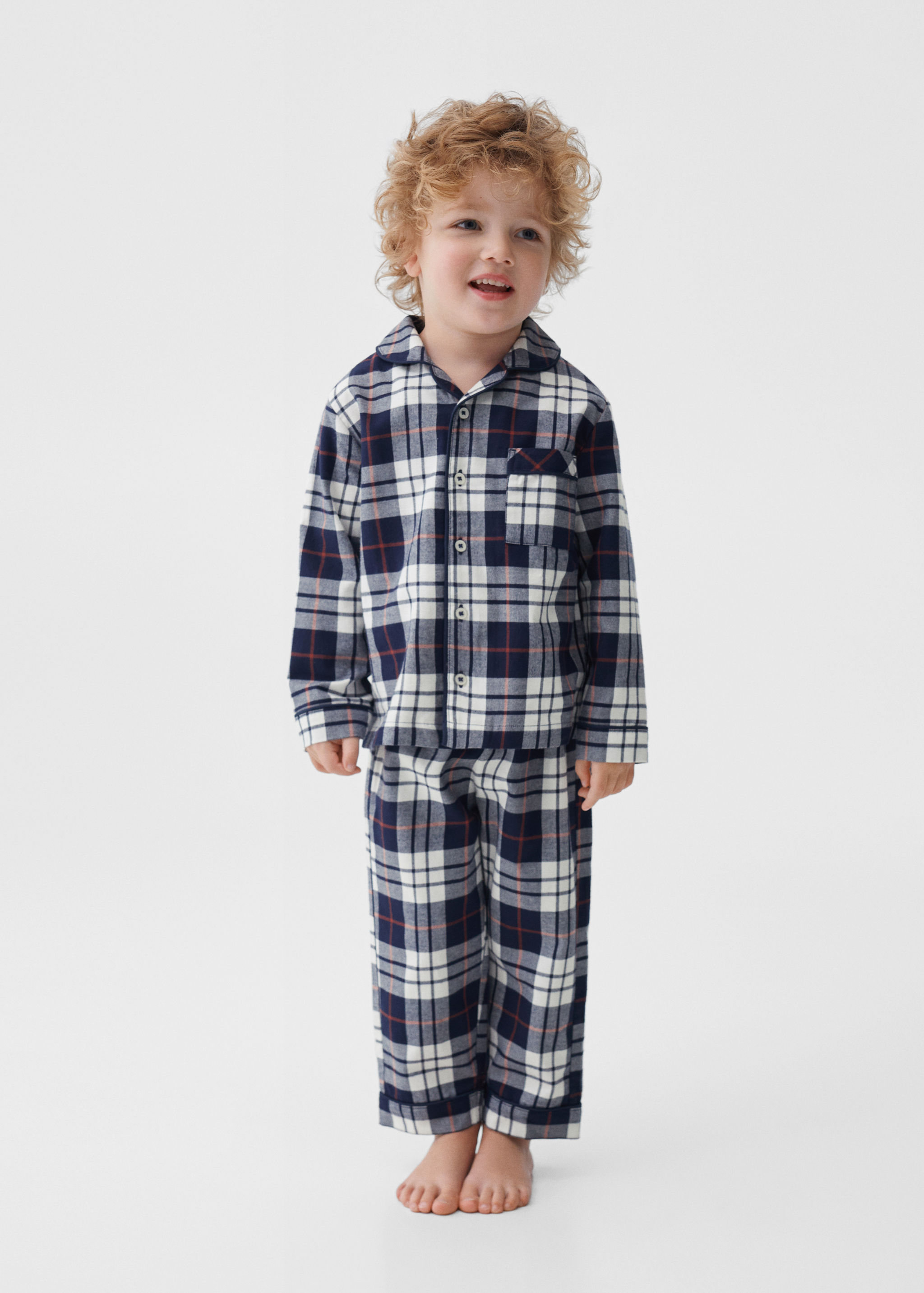 Two-pieces check long pyjamas - General plane