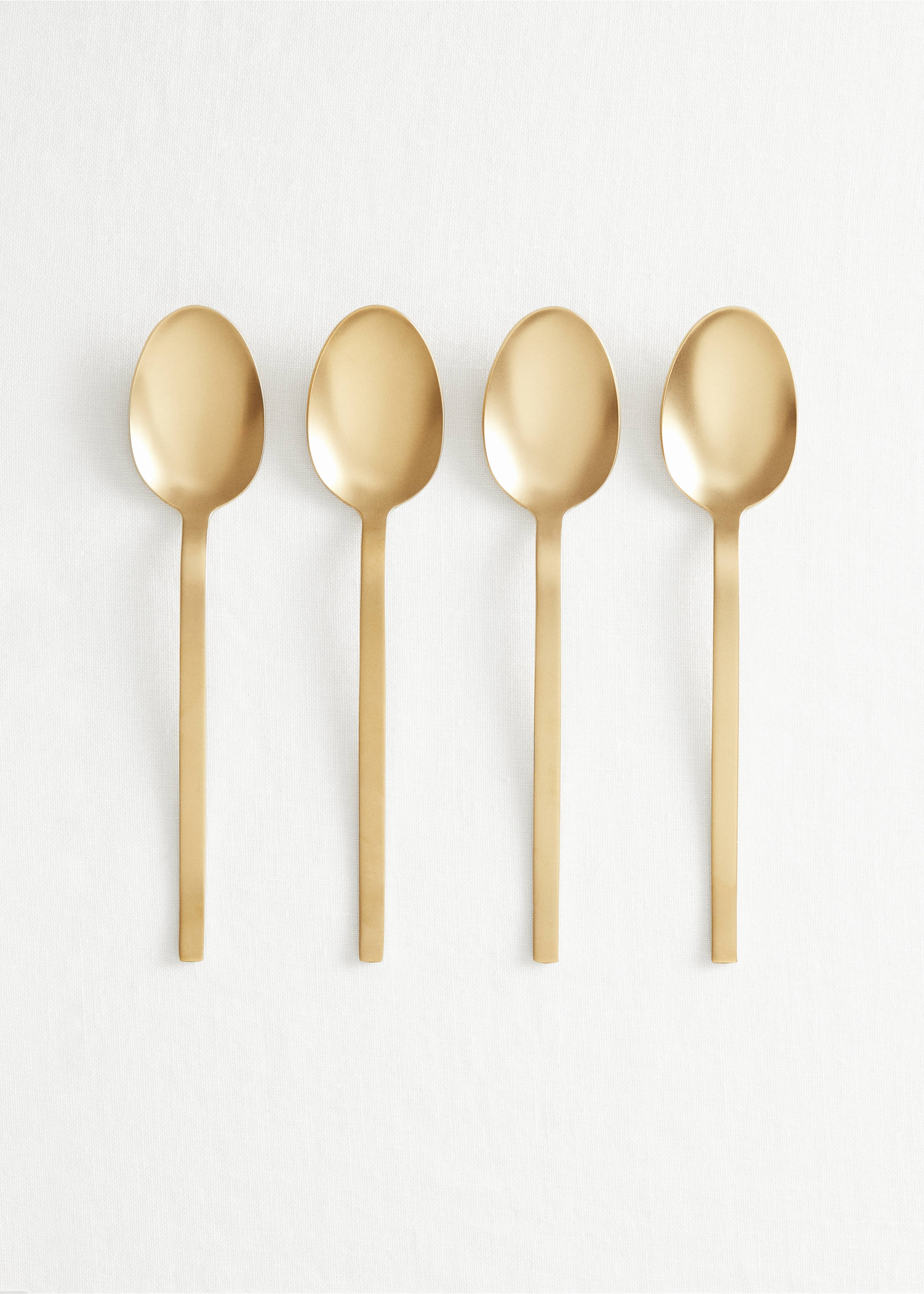 4-pack of 100% steel gold spoons - General plane, Gold. Ref: 57049082-00.