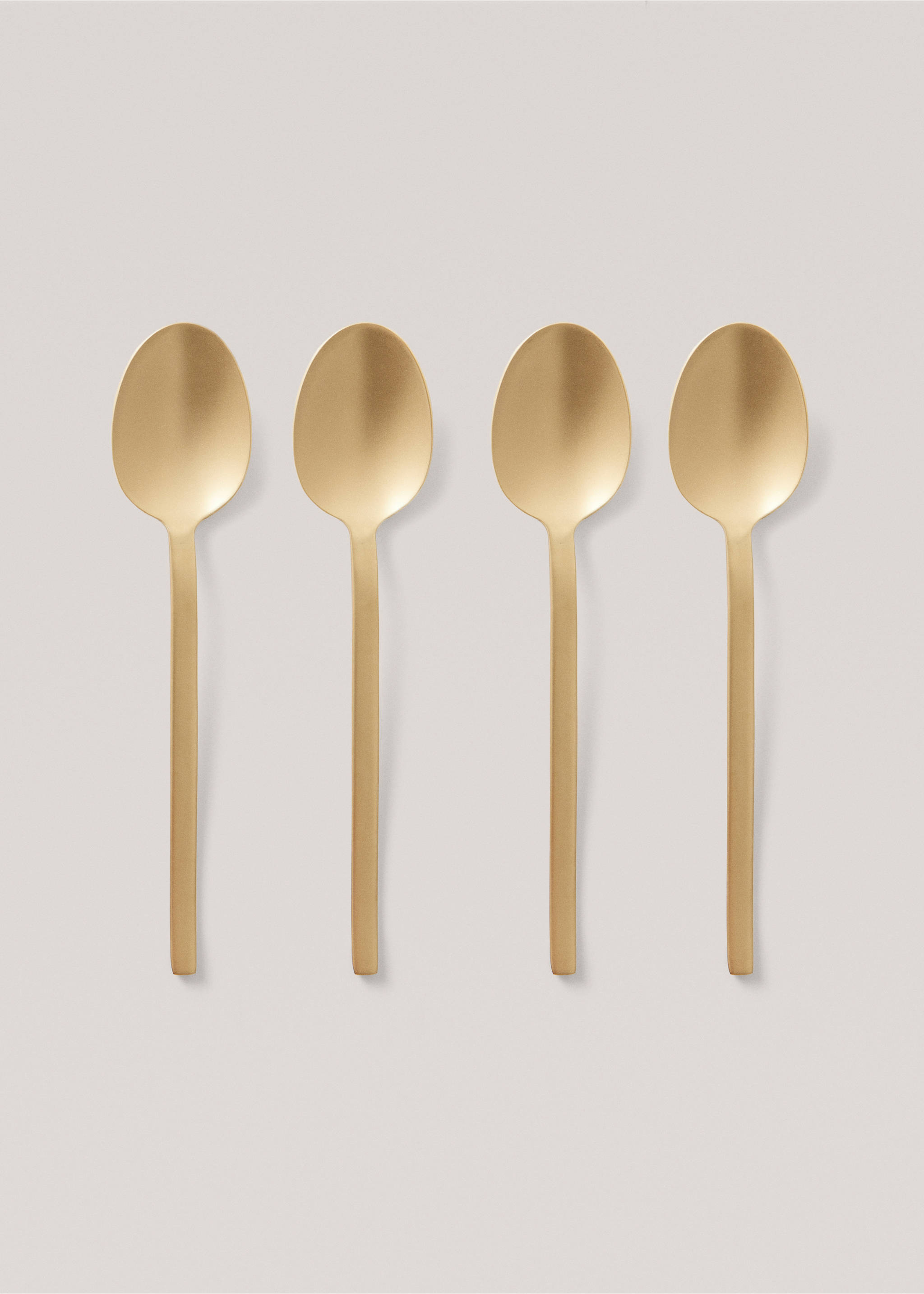4-pack of 100% steel gold spoons - Article without model, Gold. Ref: 57049082-00.