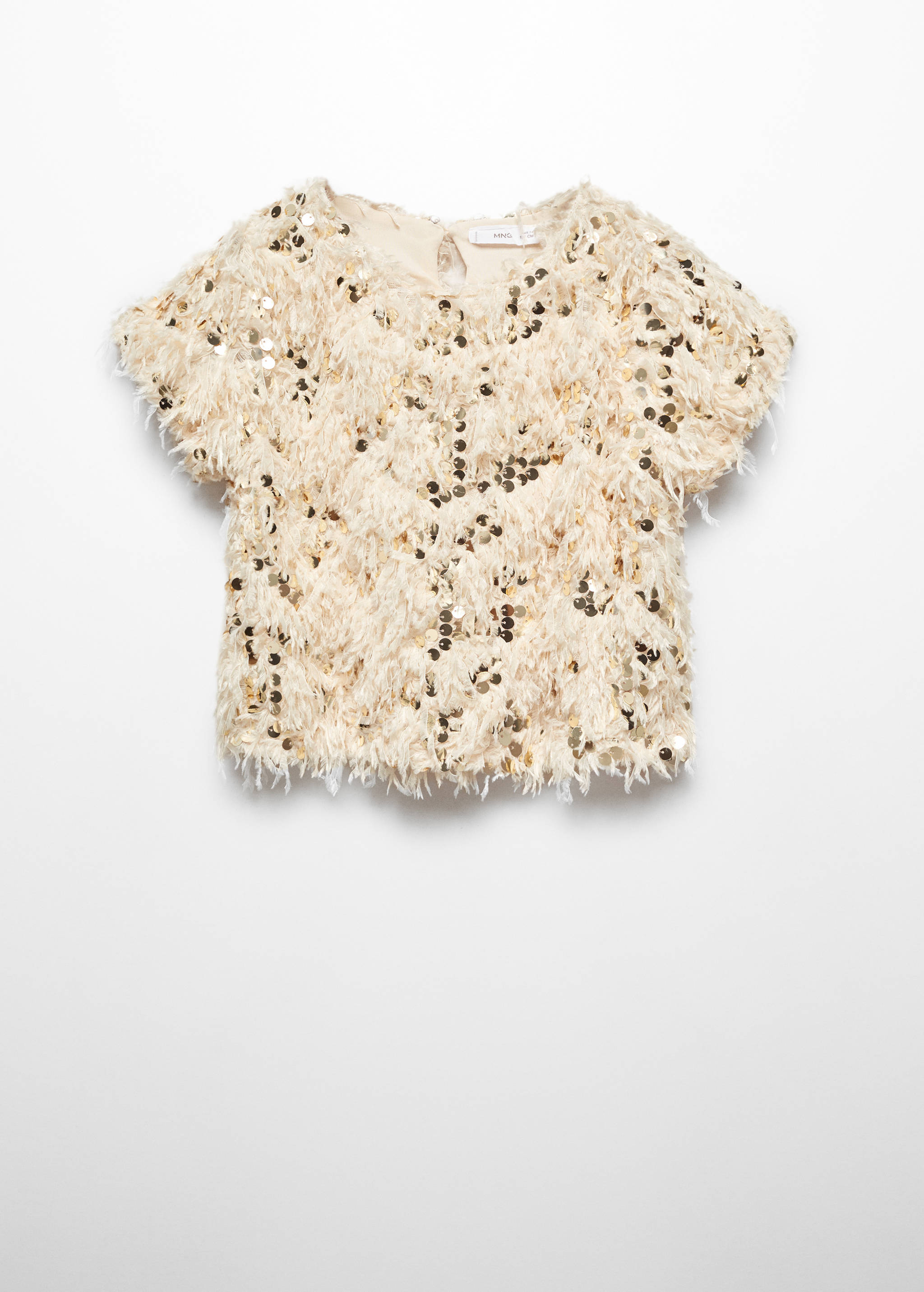 Pailletten-T-Shirt mit Fransendetail - Artikel ohne Model