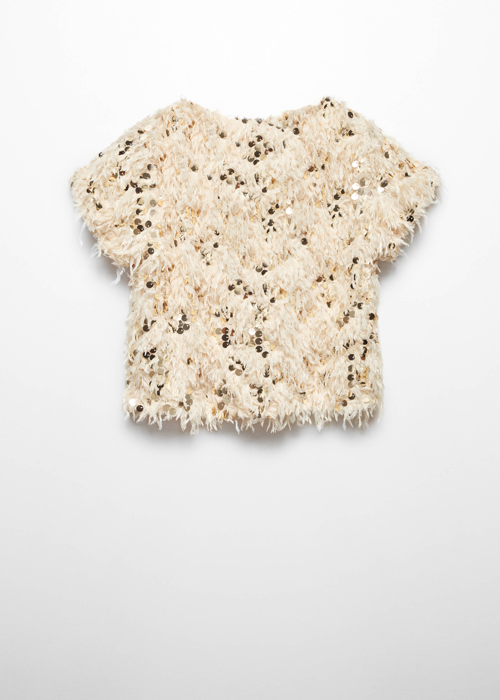 Pailletten-T-Shirt mit Fransendetail - Rückseite des Artikels
