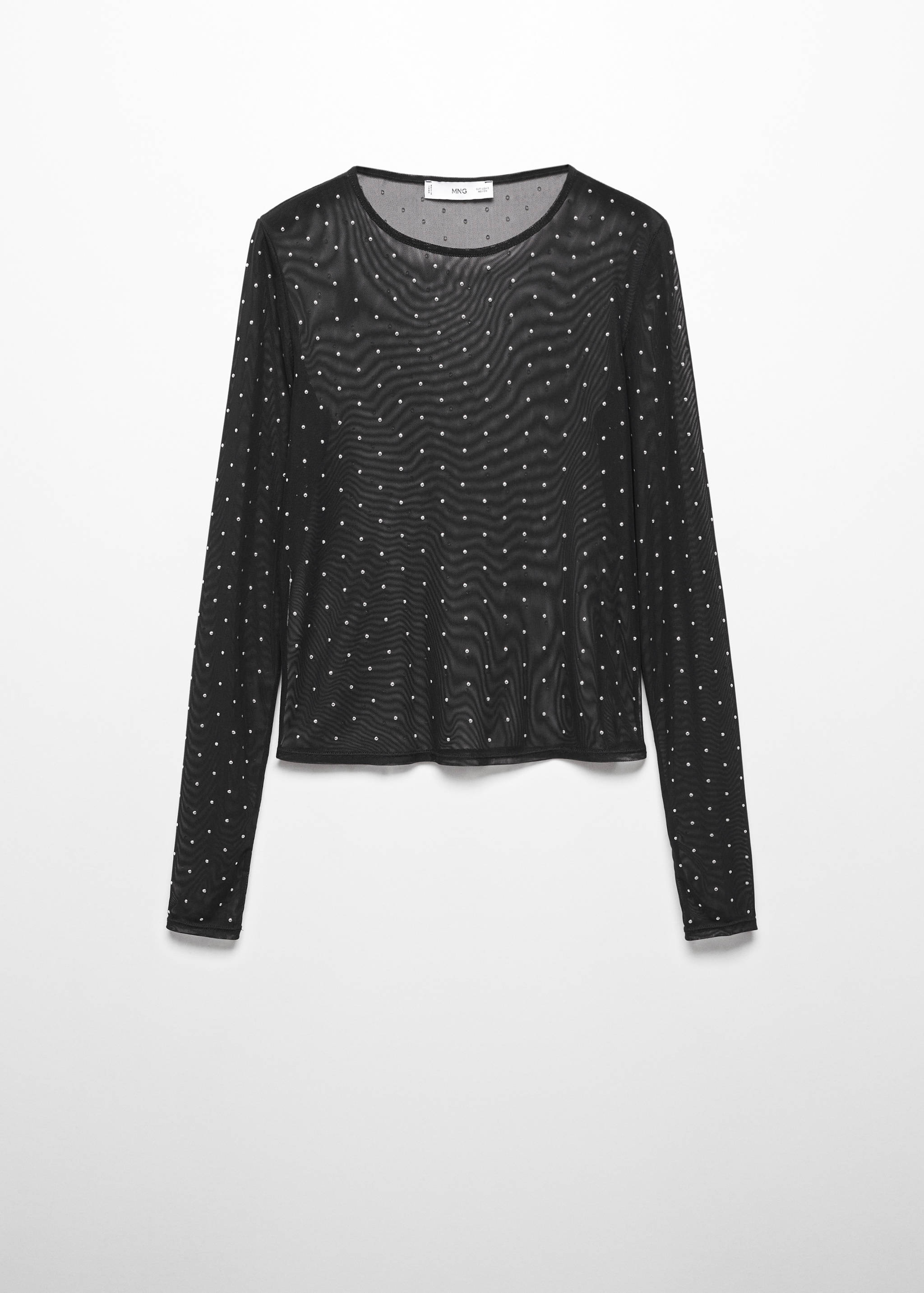 Halbdurchsichtiges T-Shirt mit Nieten - Artikel ohne Model