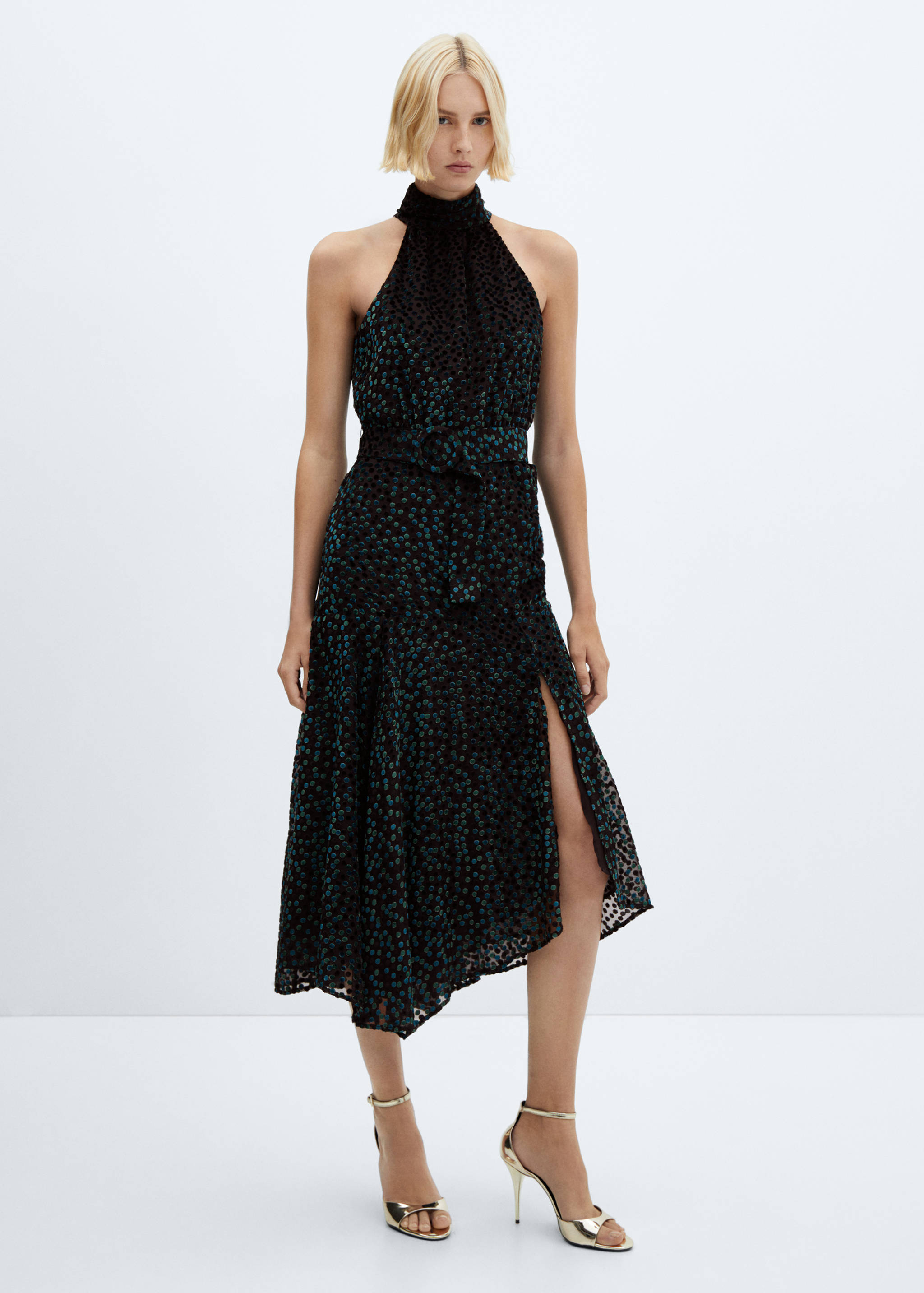 Bársony halter ruha - Általános sík