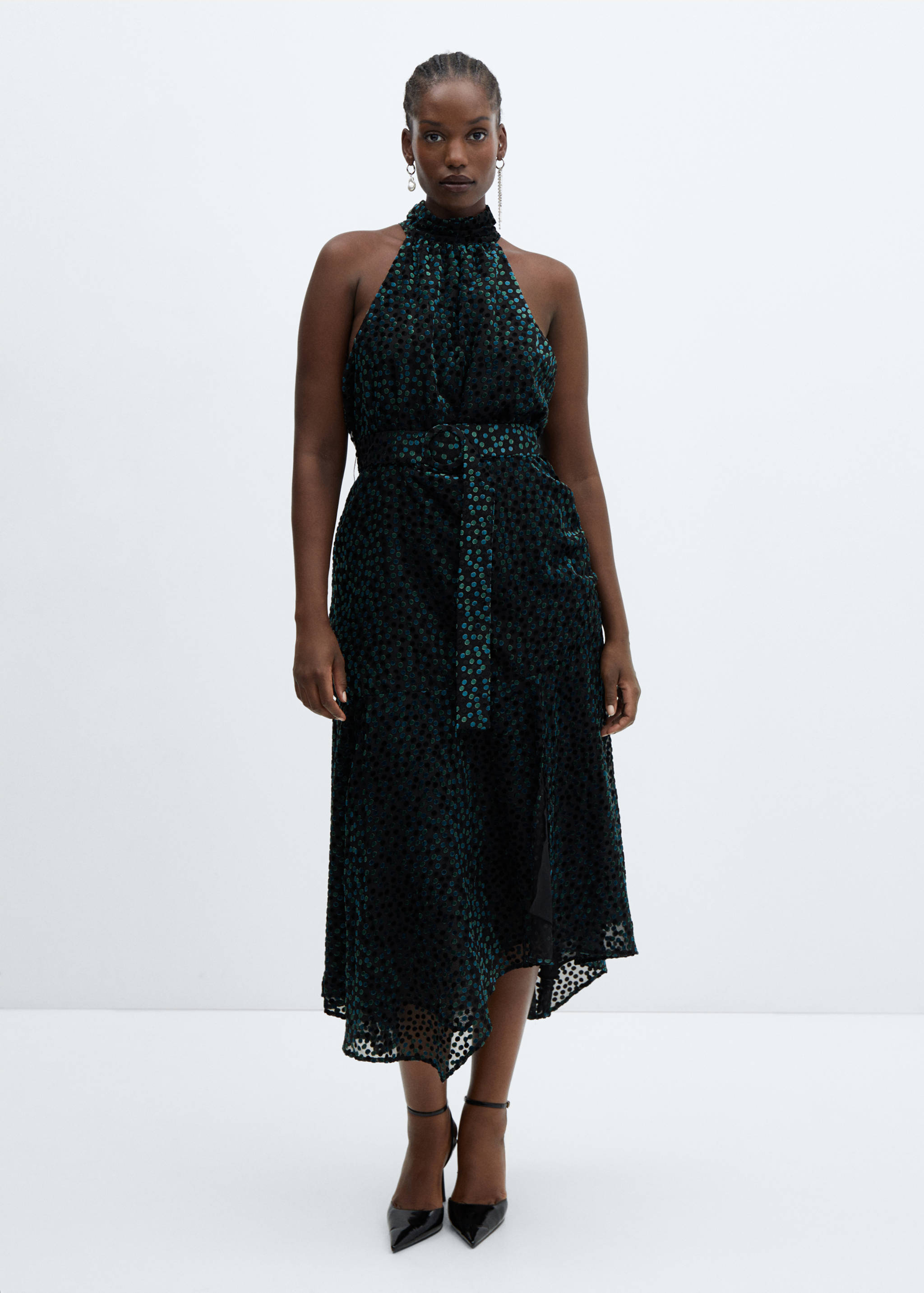 Bársony halter ruha - A termék adatai 3