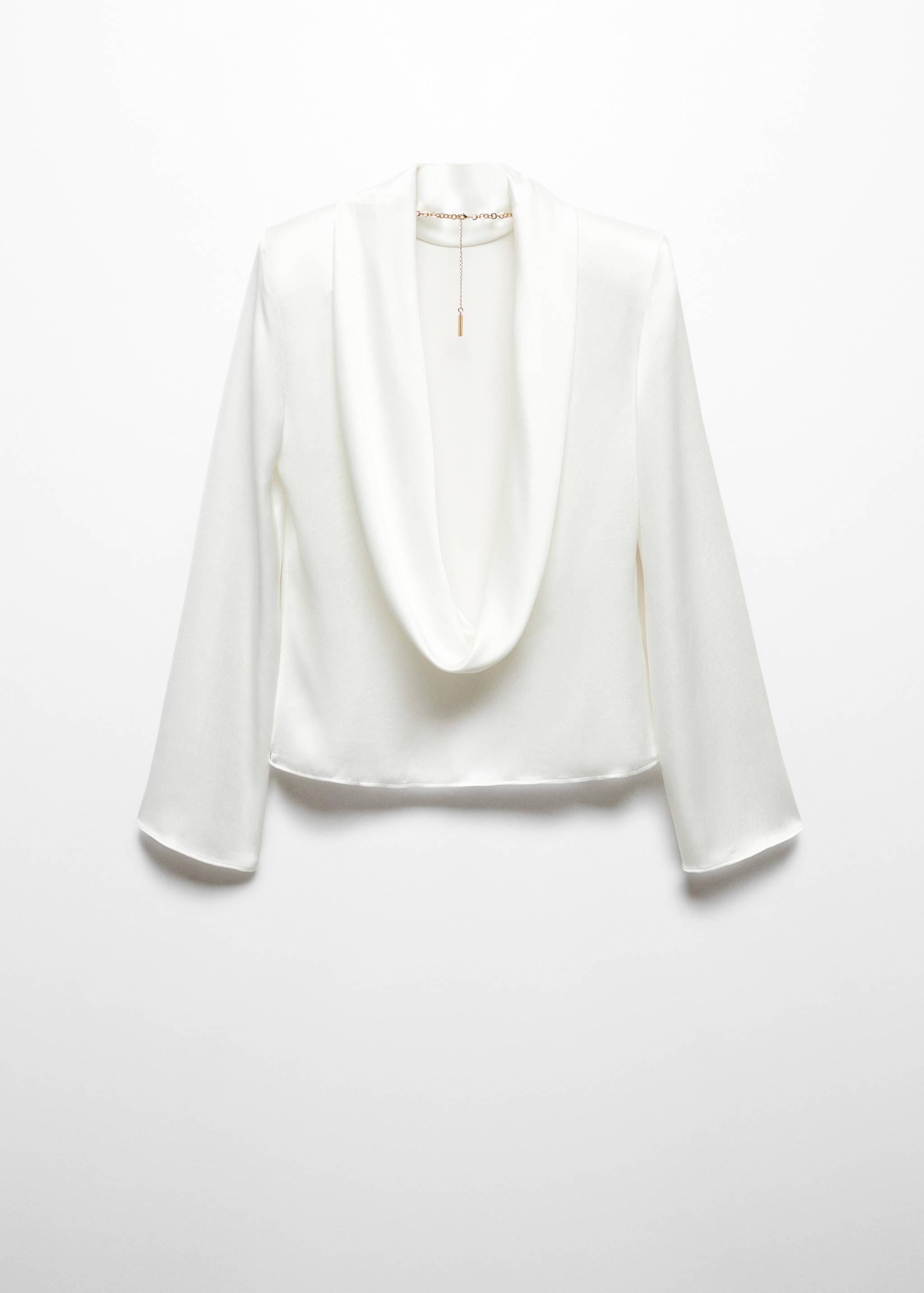 Open-back blouse with shoulder pads - Details of the article 0