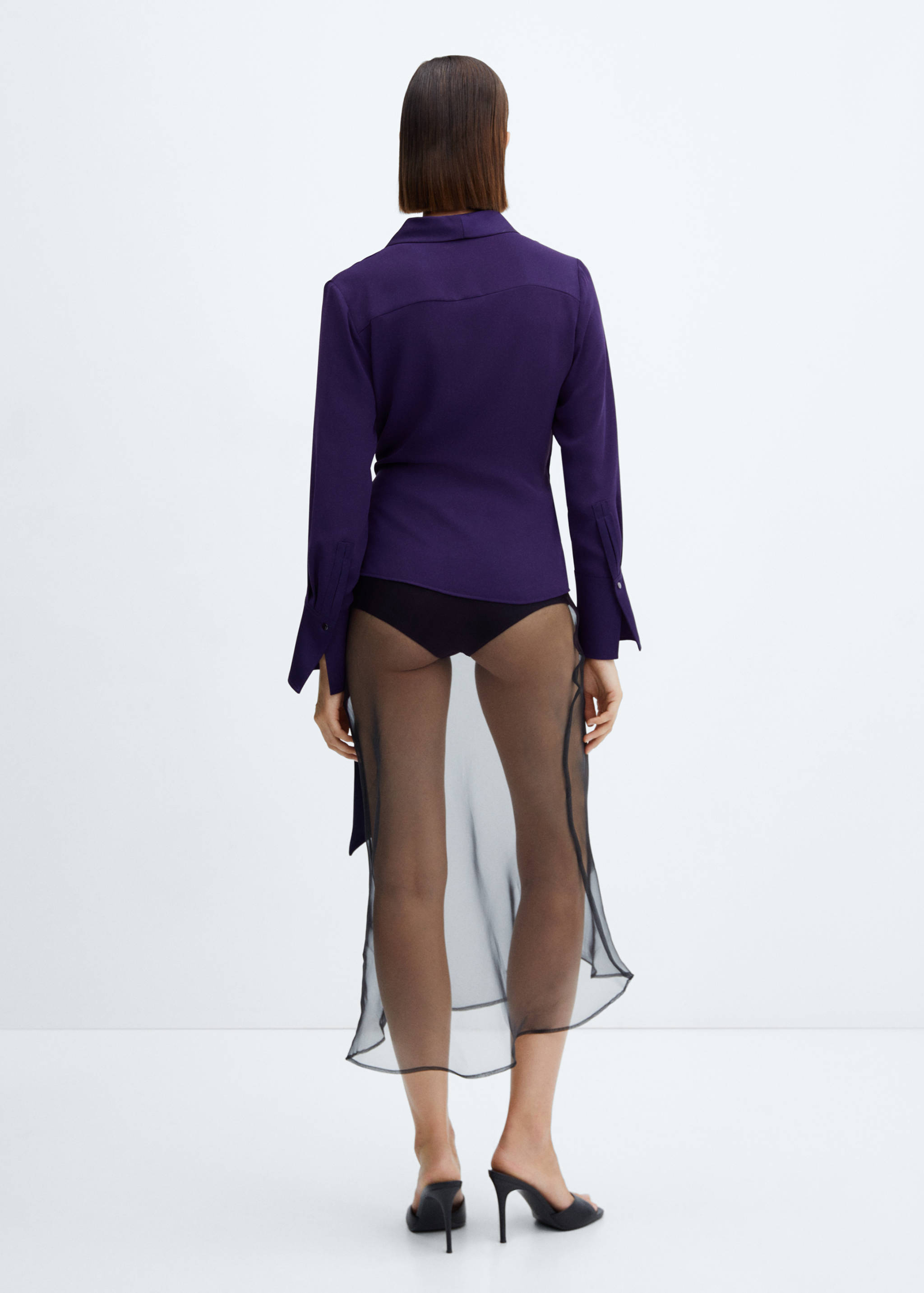 Wrapped lapel blouse - Reverse of the article