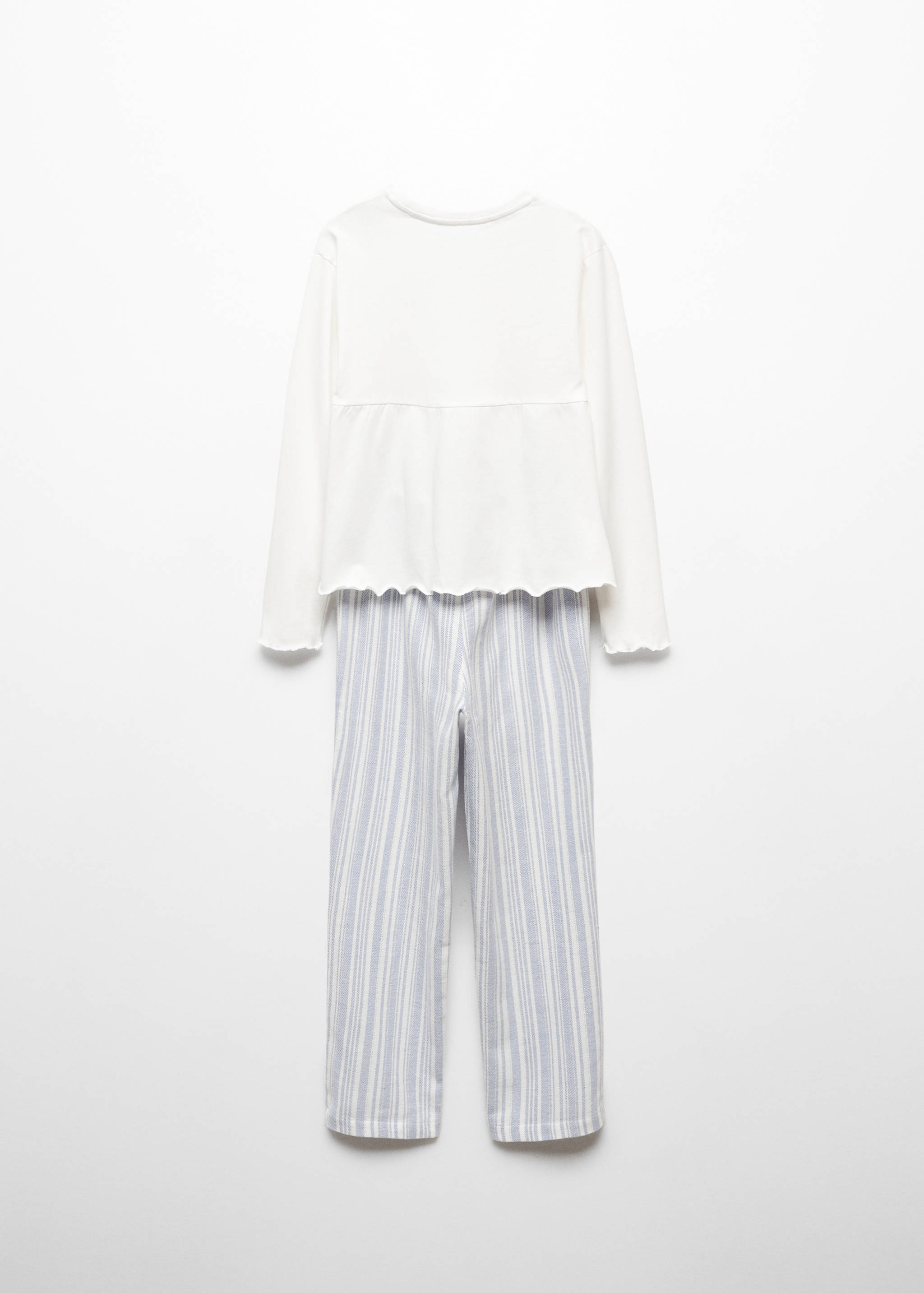Striped cotton long pyjama - Reverse of the article