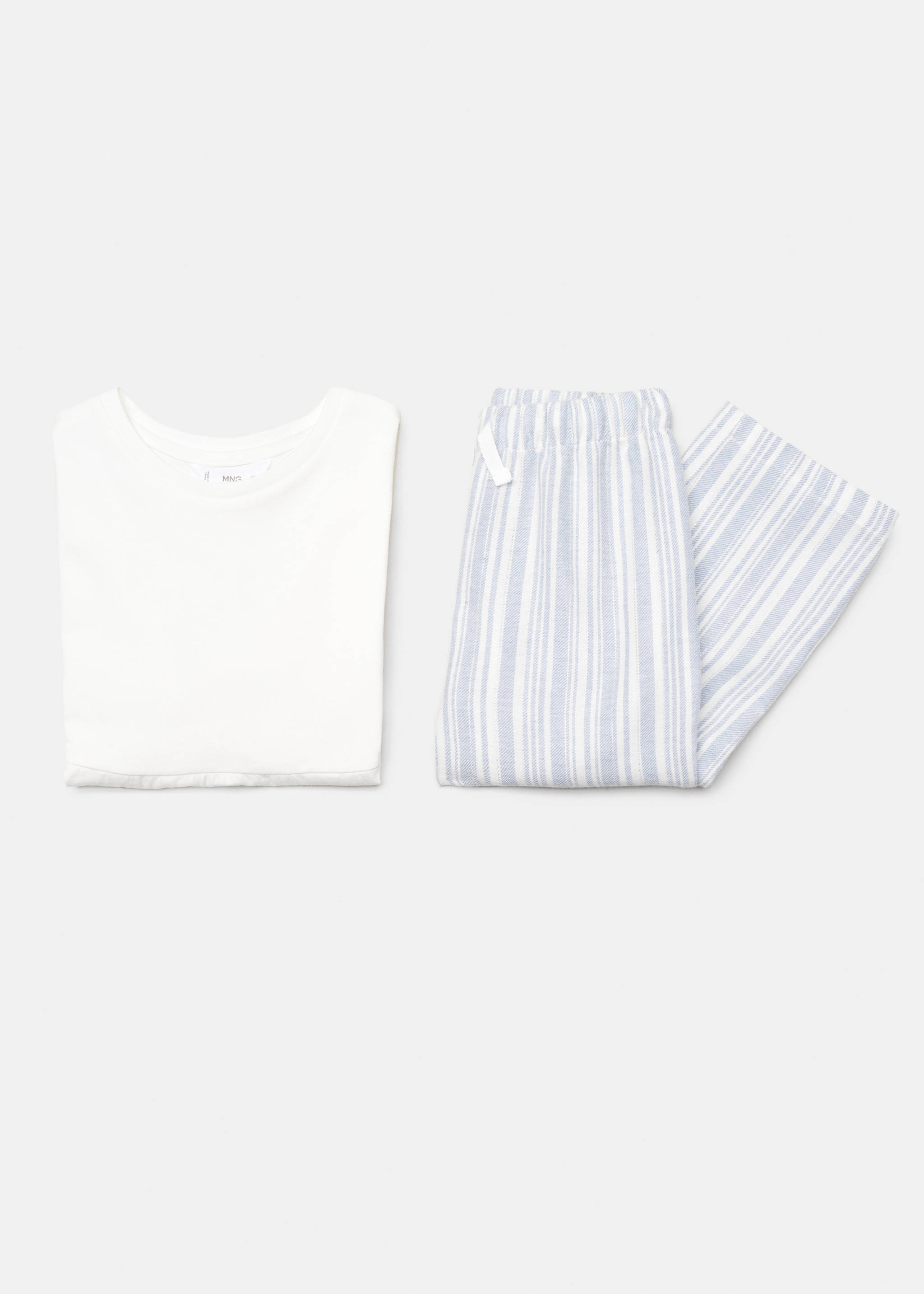 Striped cotton long pyjama - Details of the article 0
