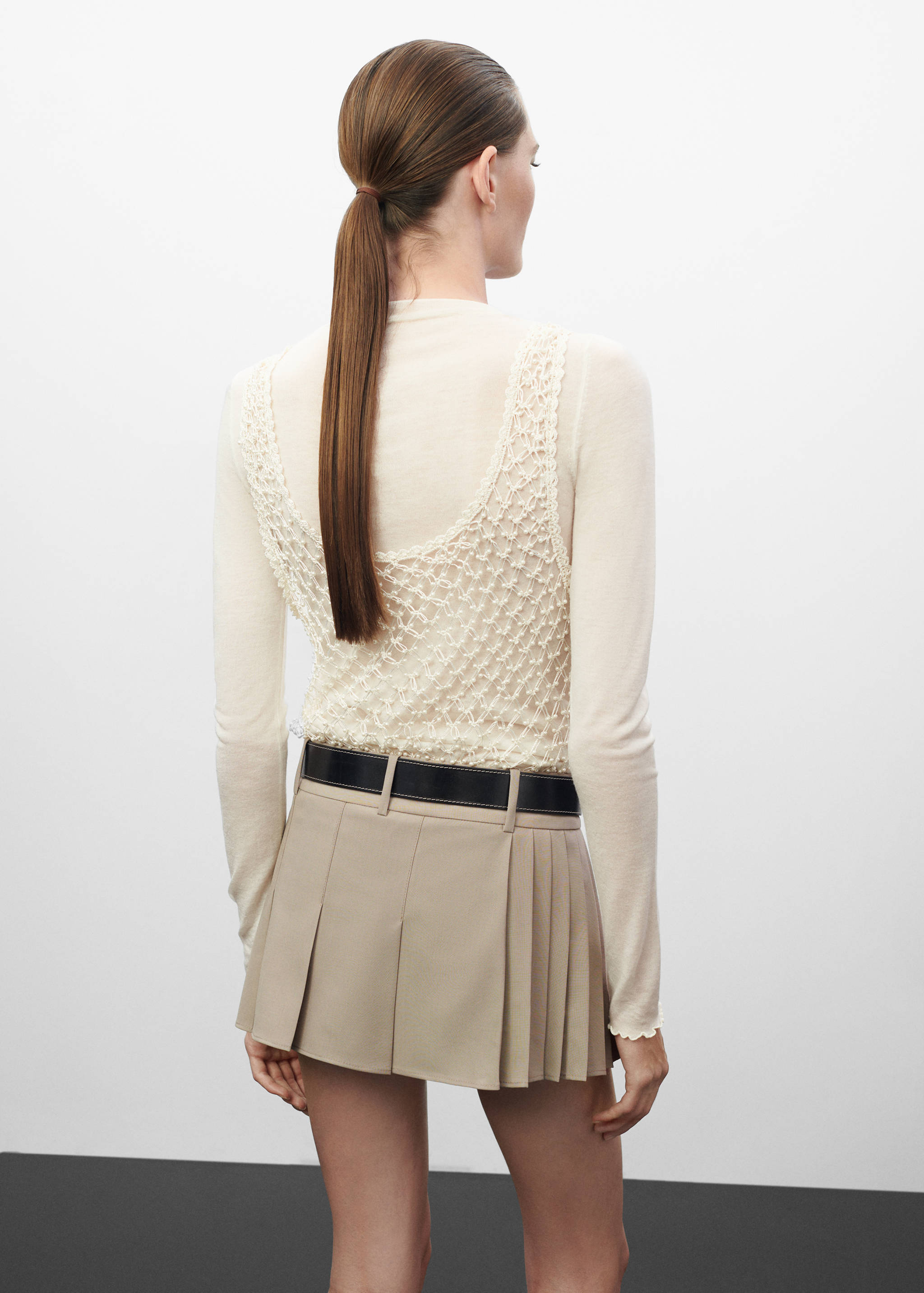 Top de contas handmade - Verso do artigo