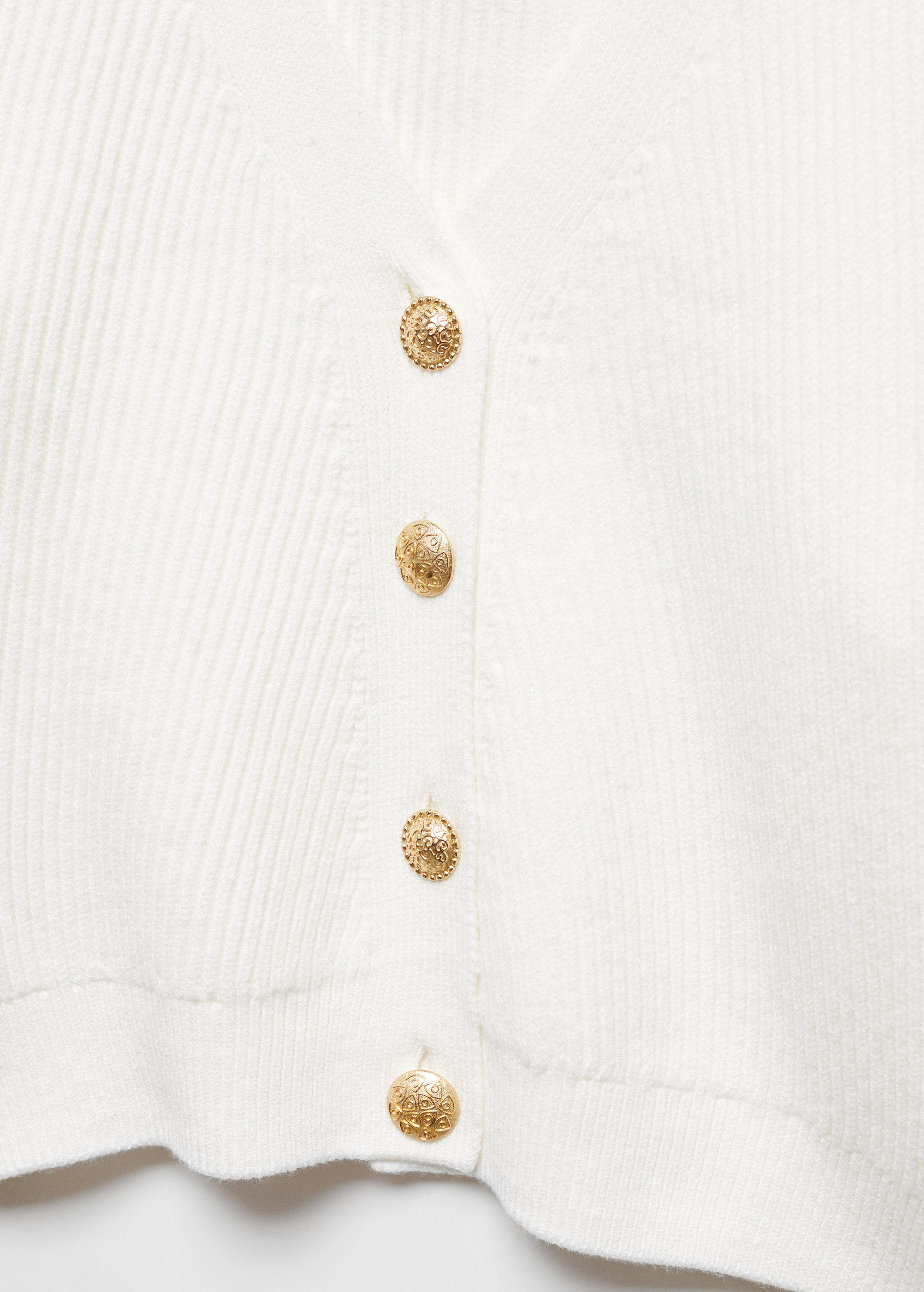 Buttoned ribbed cardigan - Details of the article 8