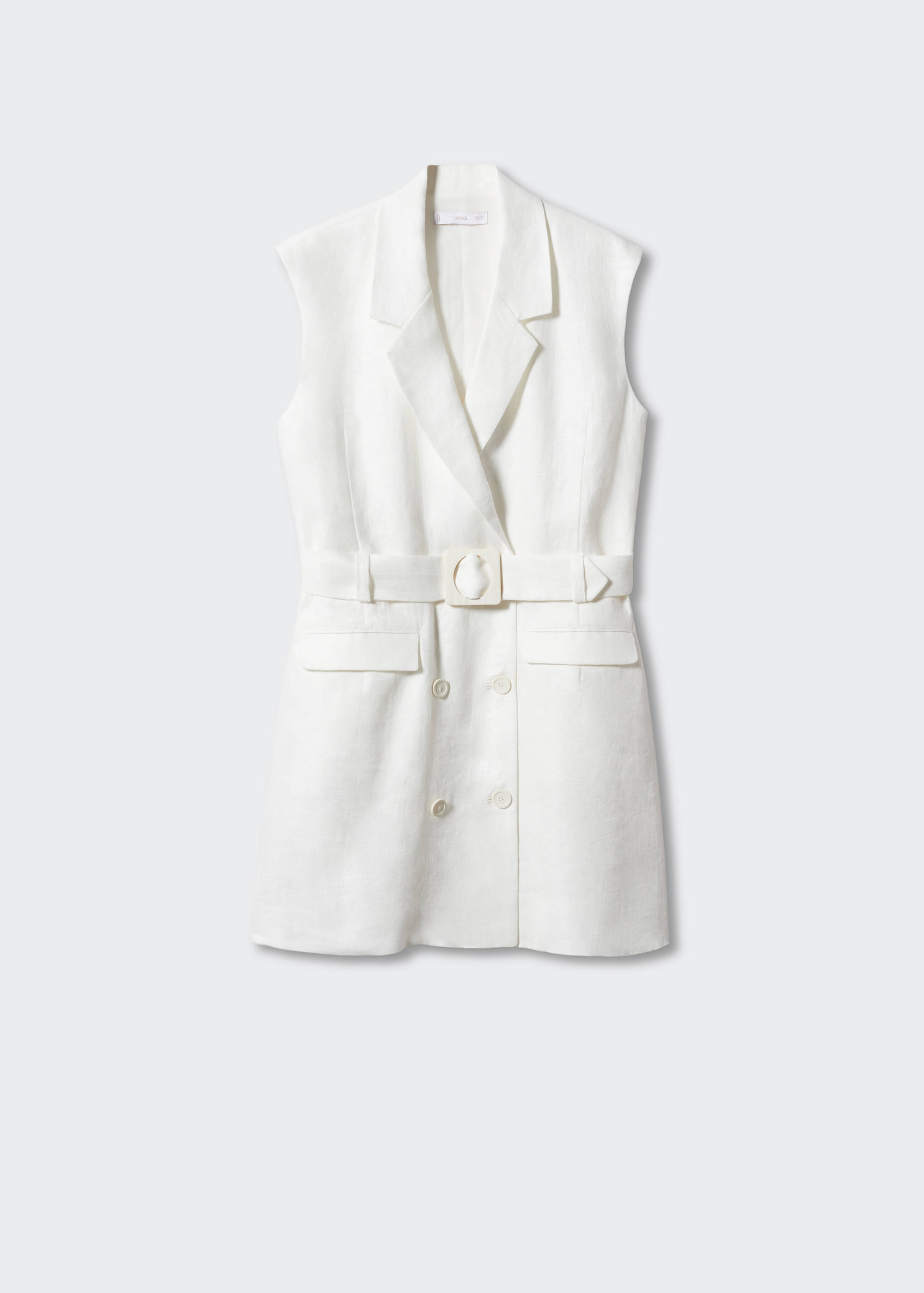 100% linen dress with lapels - Article without model