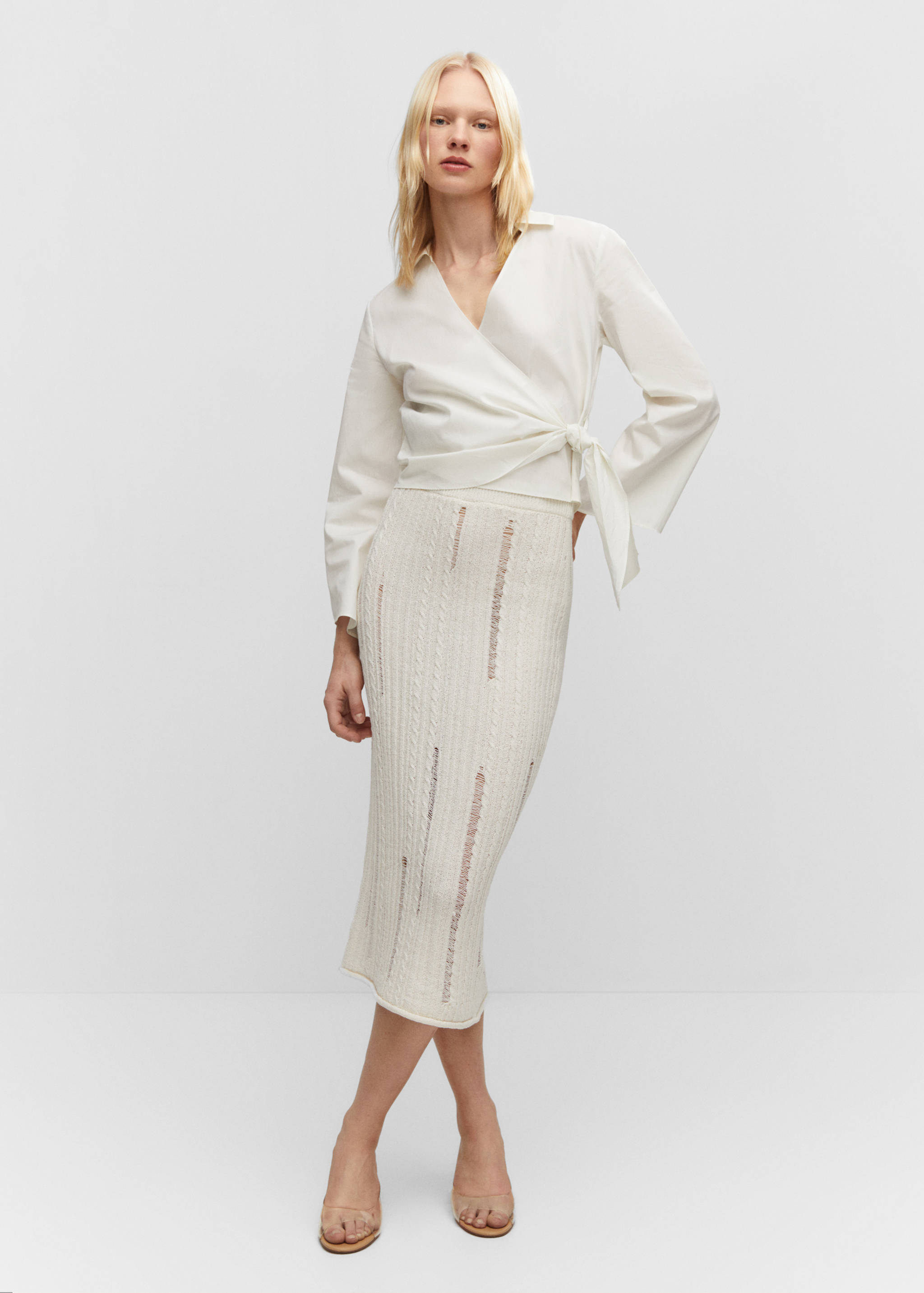 Wickelhemd mit Knotendetail - Allgemeine Ansicht